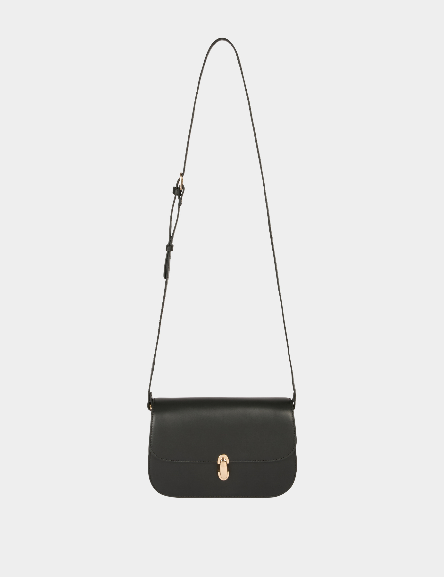 Bolso caja bandolera negro mujer