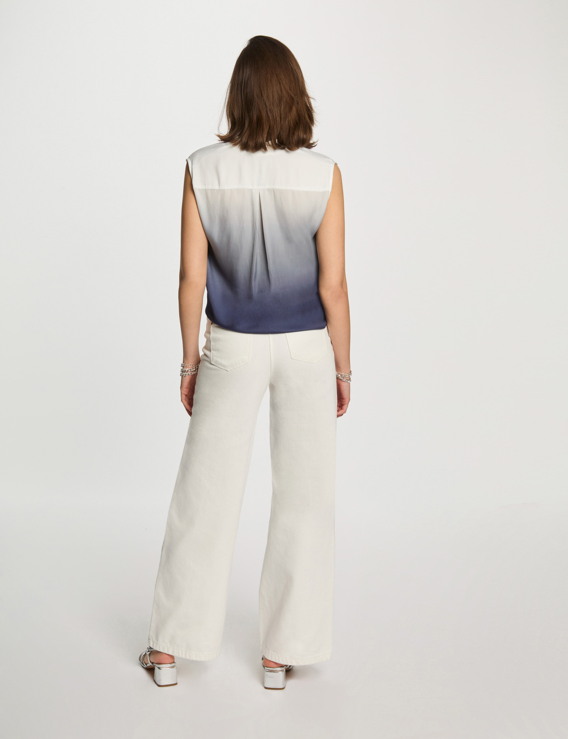 Camisa sin mangas multicolor mujer