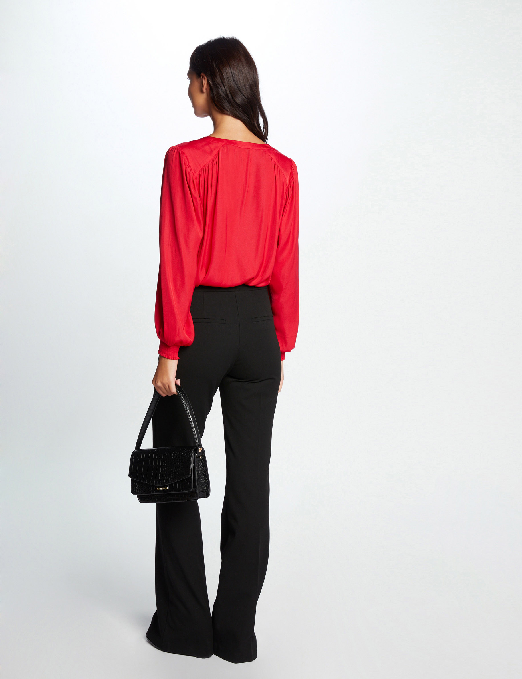 Blusa manga sales larga roja