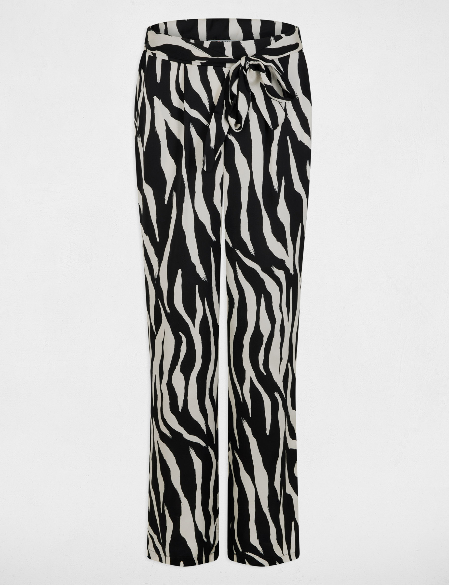 Pantal&oacute;n fluido estampado multicolor mujer
