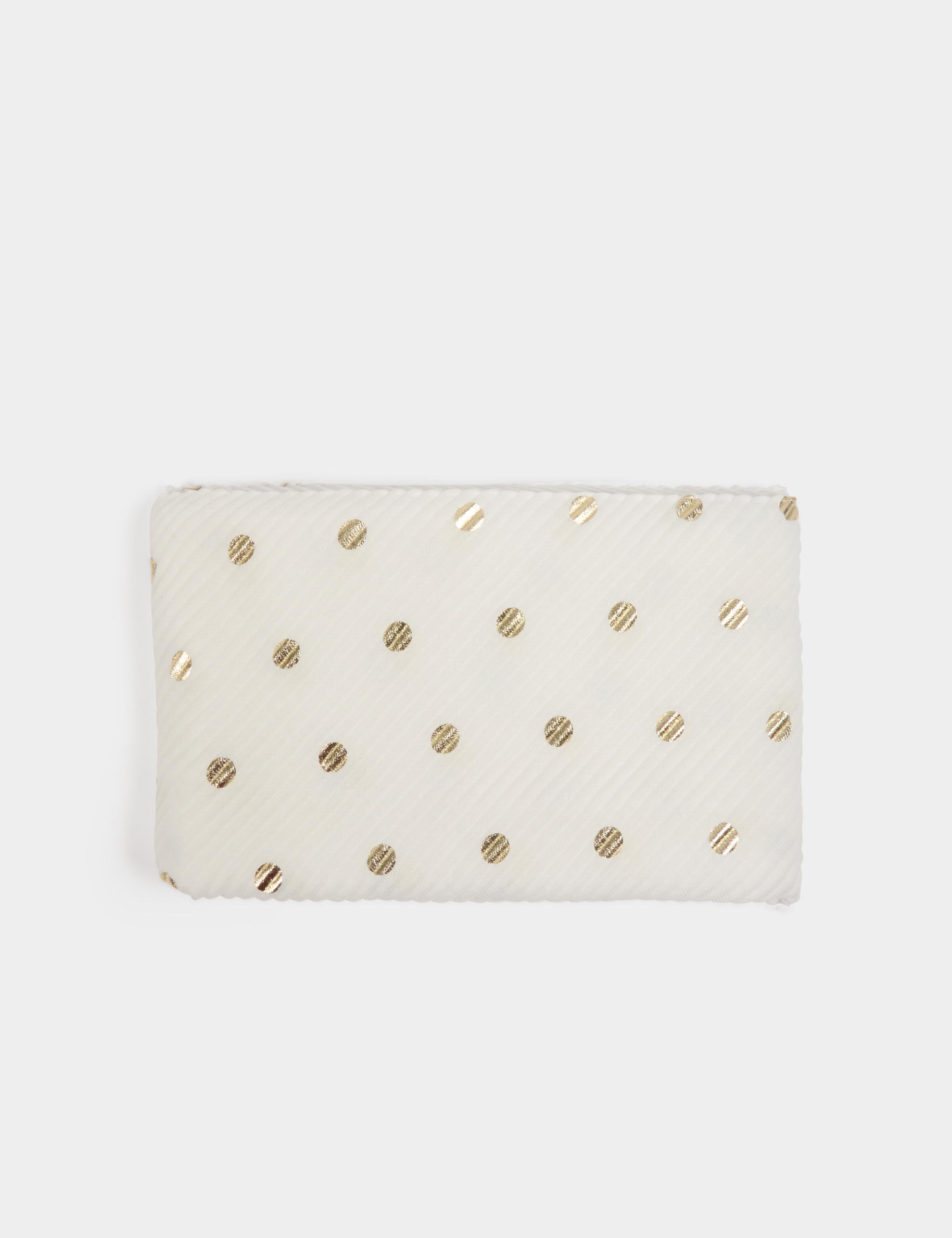Pa&ntilde;uelo de lunares blanco mujer
