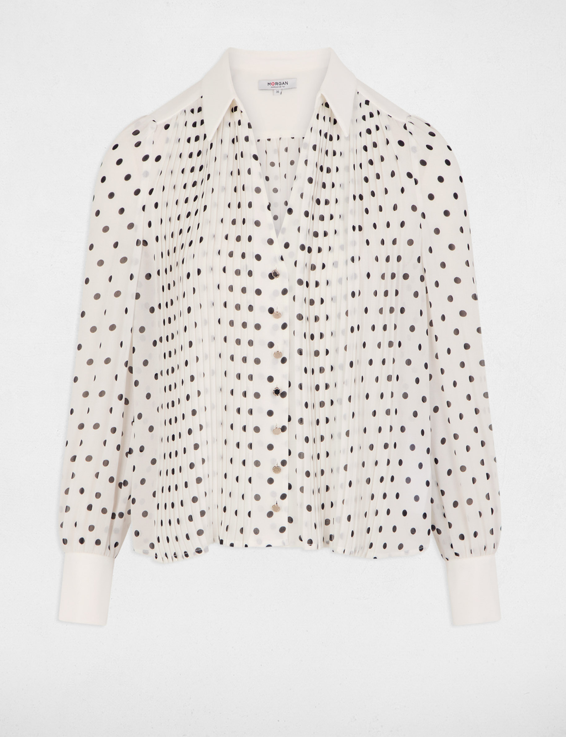camisa manga larga estampada blanco mujer Camisa manga larga estampada blanco mujer