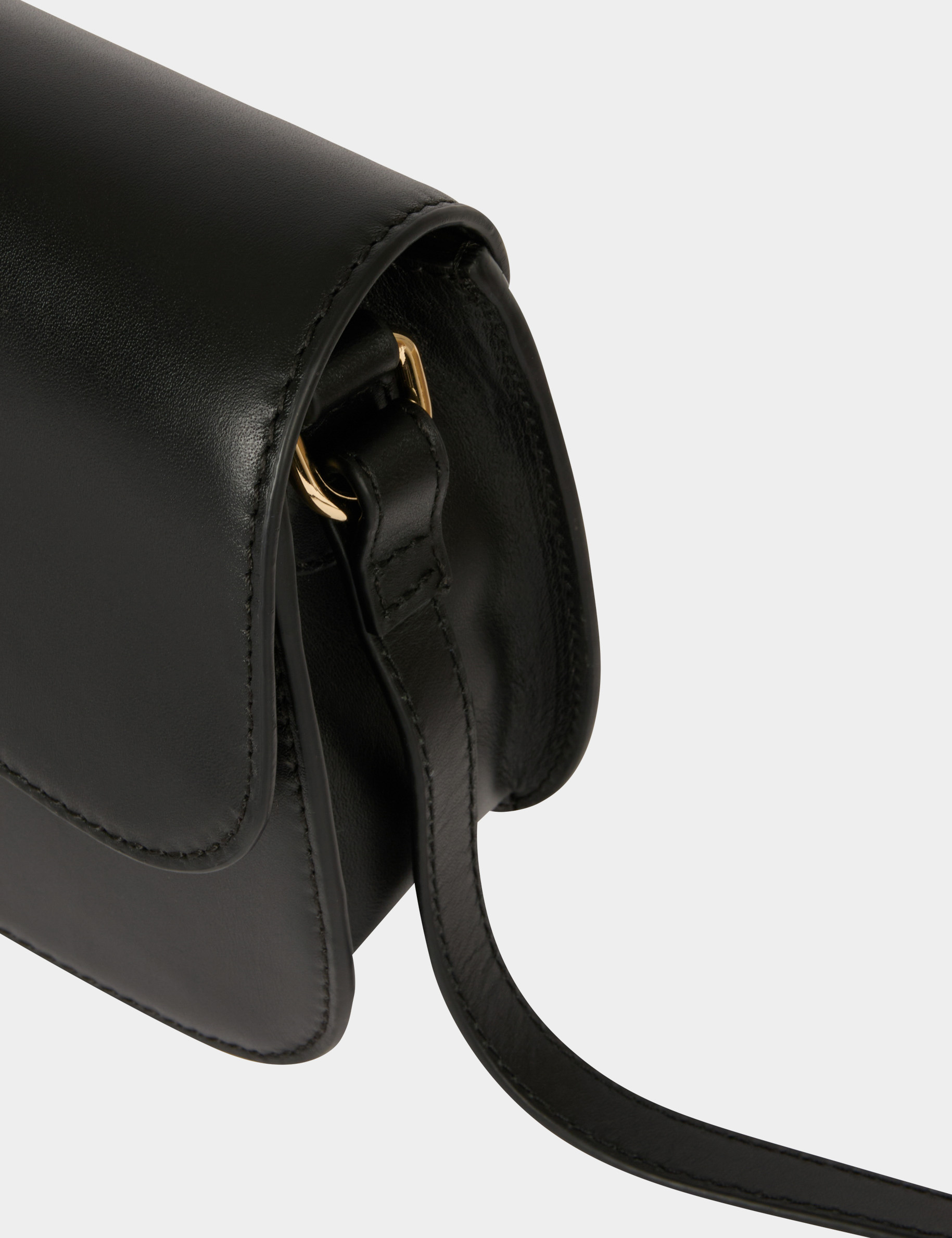 Bolso caja bandolera negro mujer
