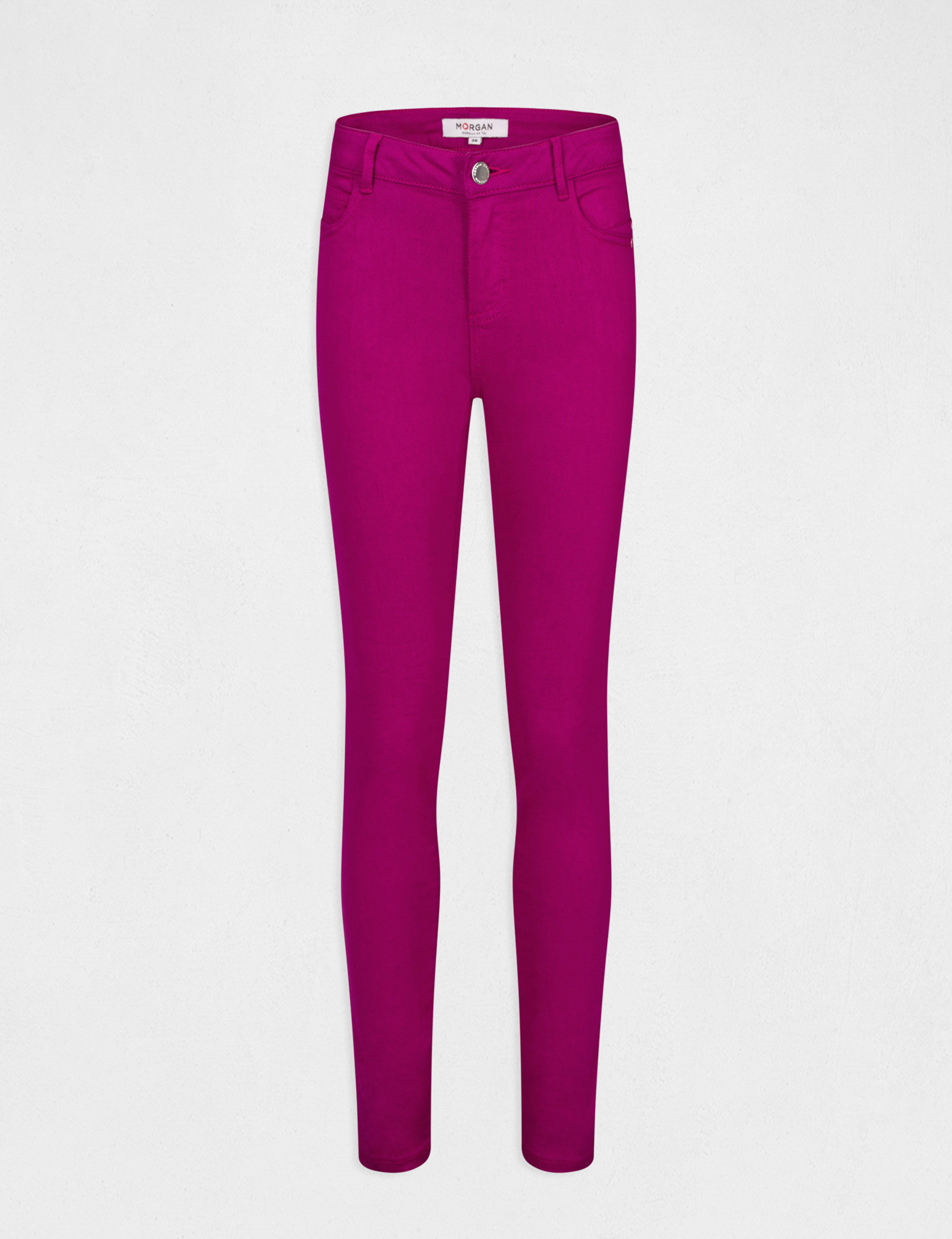 Pantalón skinny talle bajo frambuesa mujer Pantalón skinny talle bajo frambuesa mujer