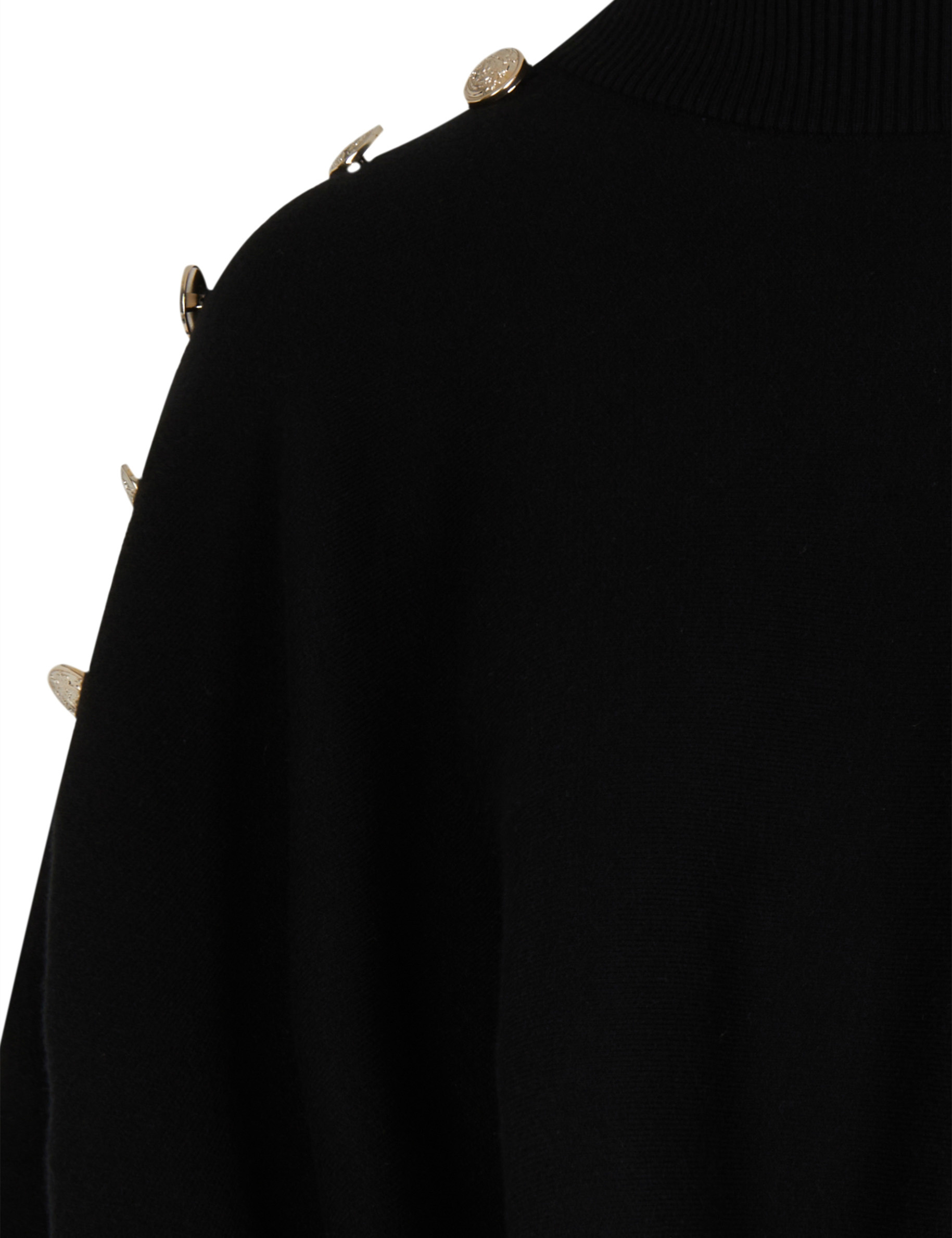 capa con cuello alto negro mujer Capa con cuello alto negro mujer
