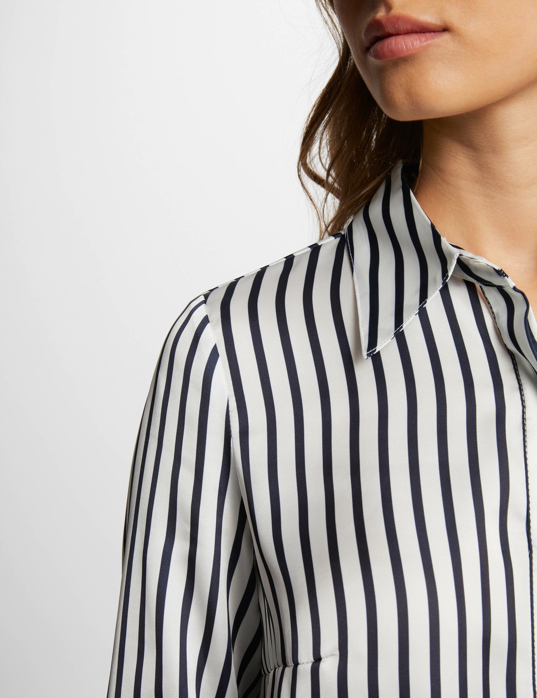 camisa manga larga rayas multicolor mujer Camisa manga larga rayas multicolor mujer