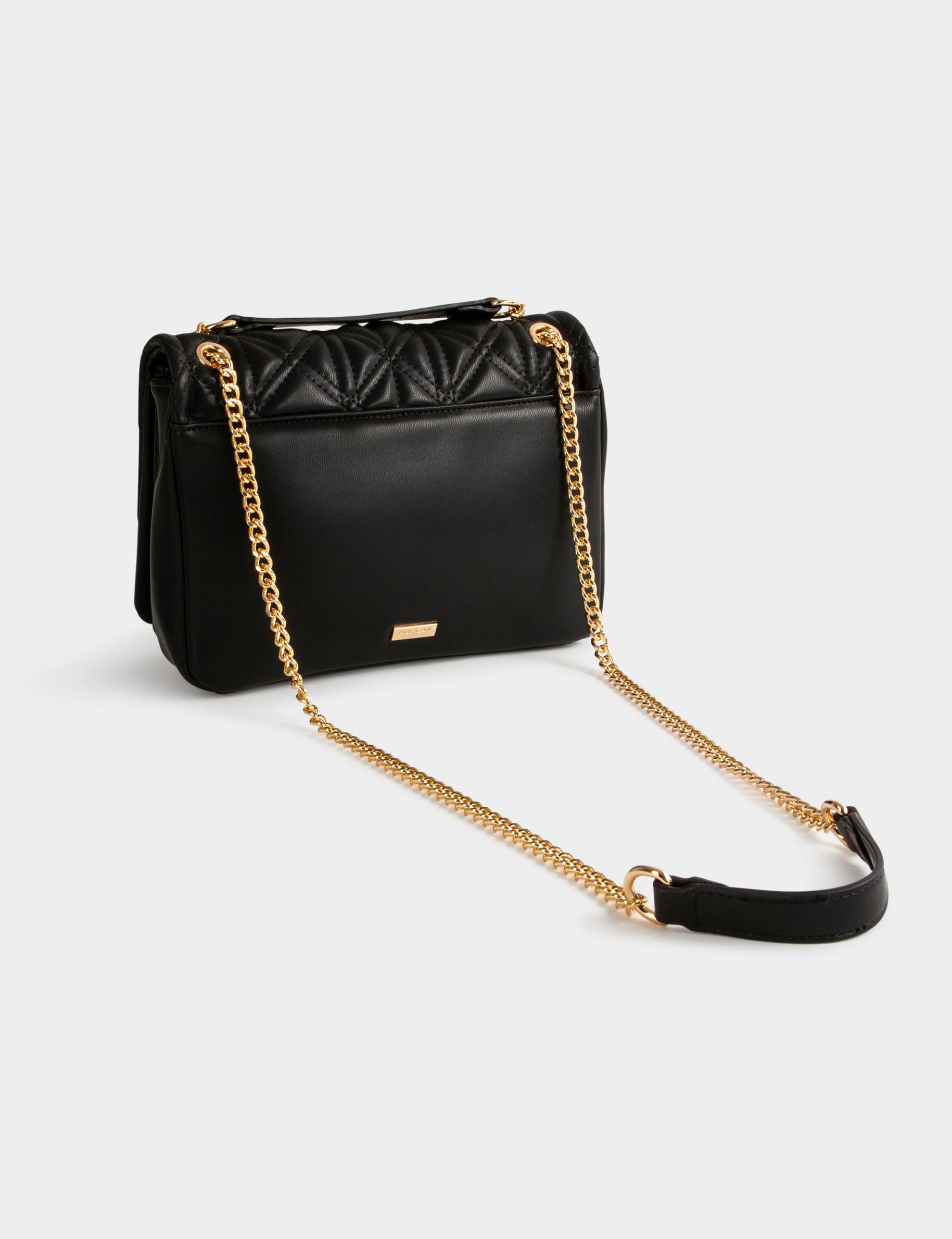 Bolso Moral Cartera De Mano Mujer Ecocuero Color Negro