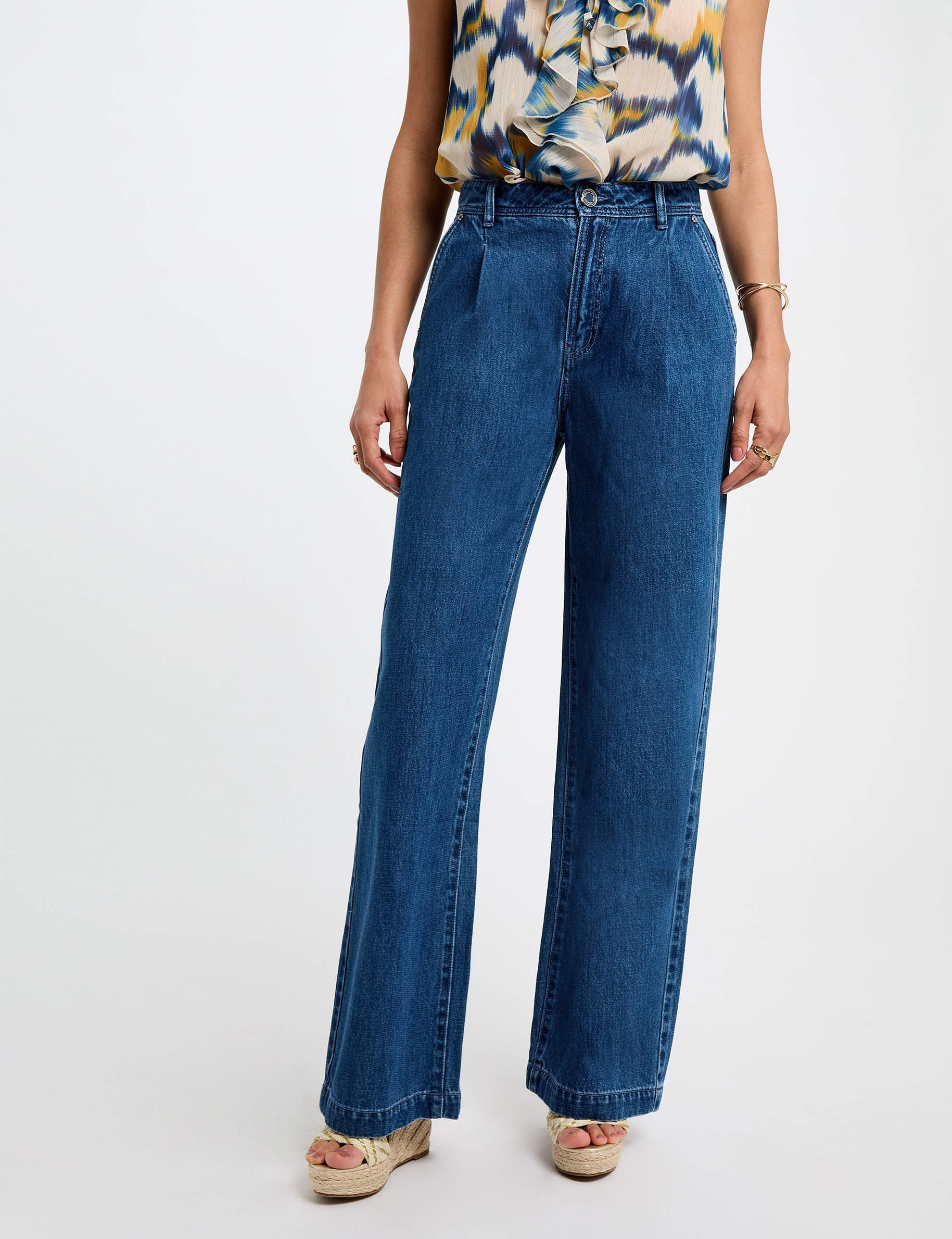 vaquero pernera ancha denim stone mujer Vaquero pernera ancha denim stone mujer