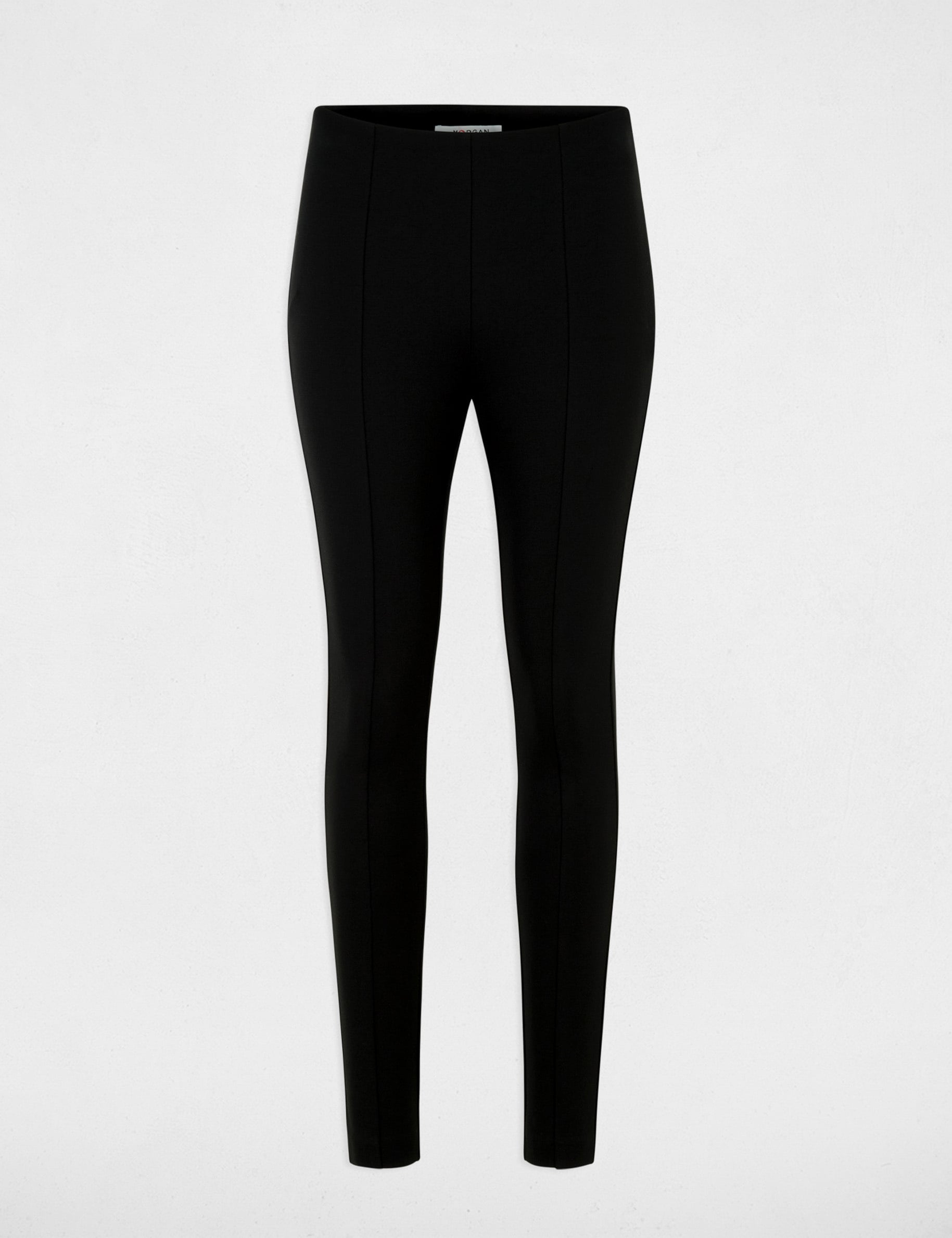 Pantal&oacute;n legging liso negro mujer