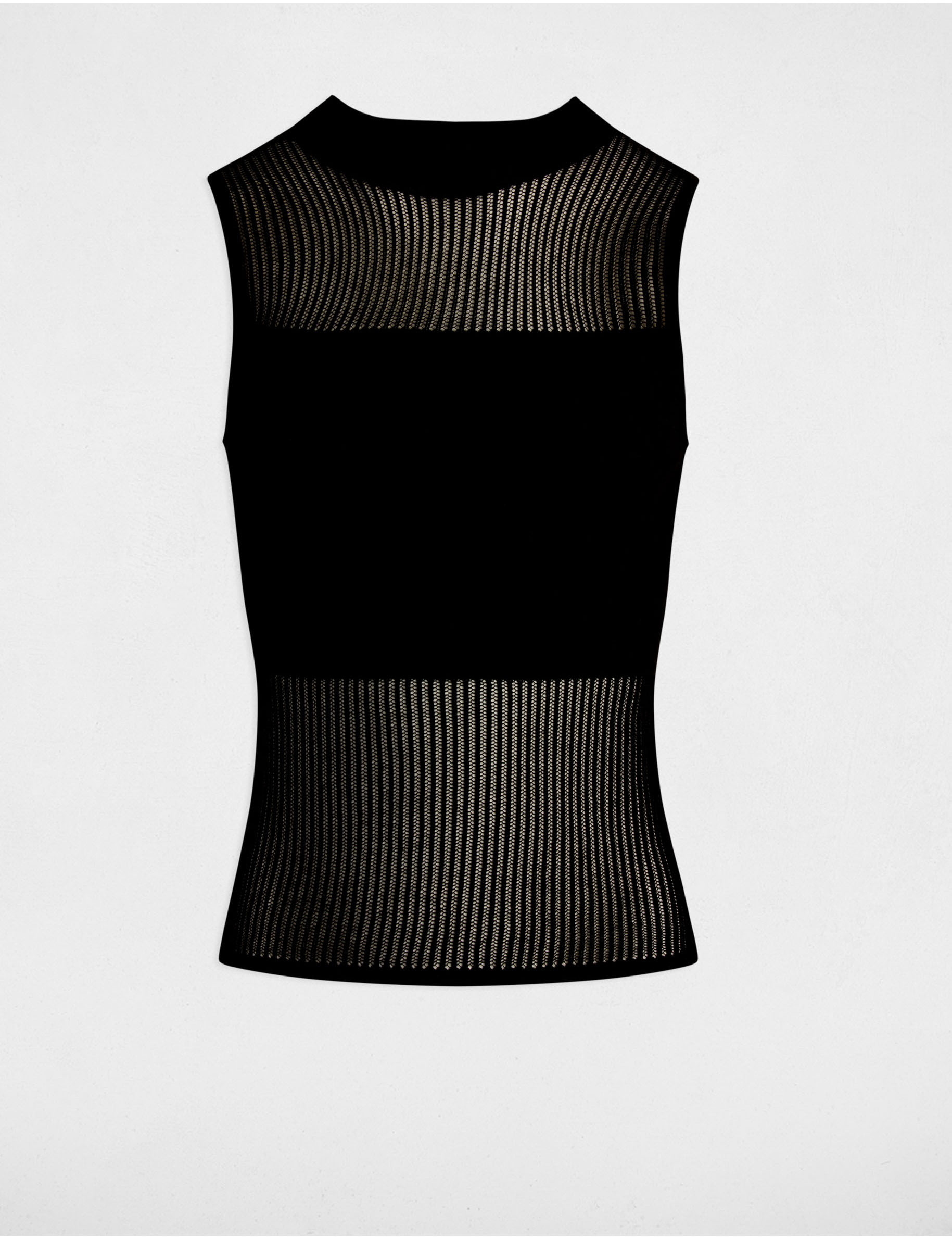 Top punto sin mangas negro mujer