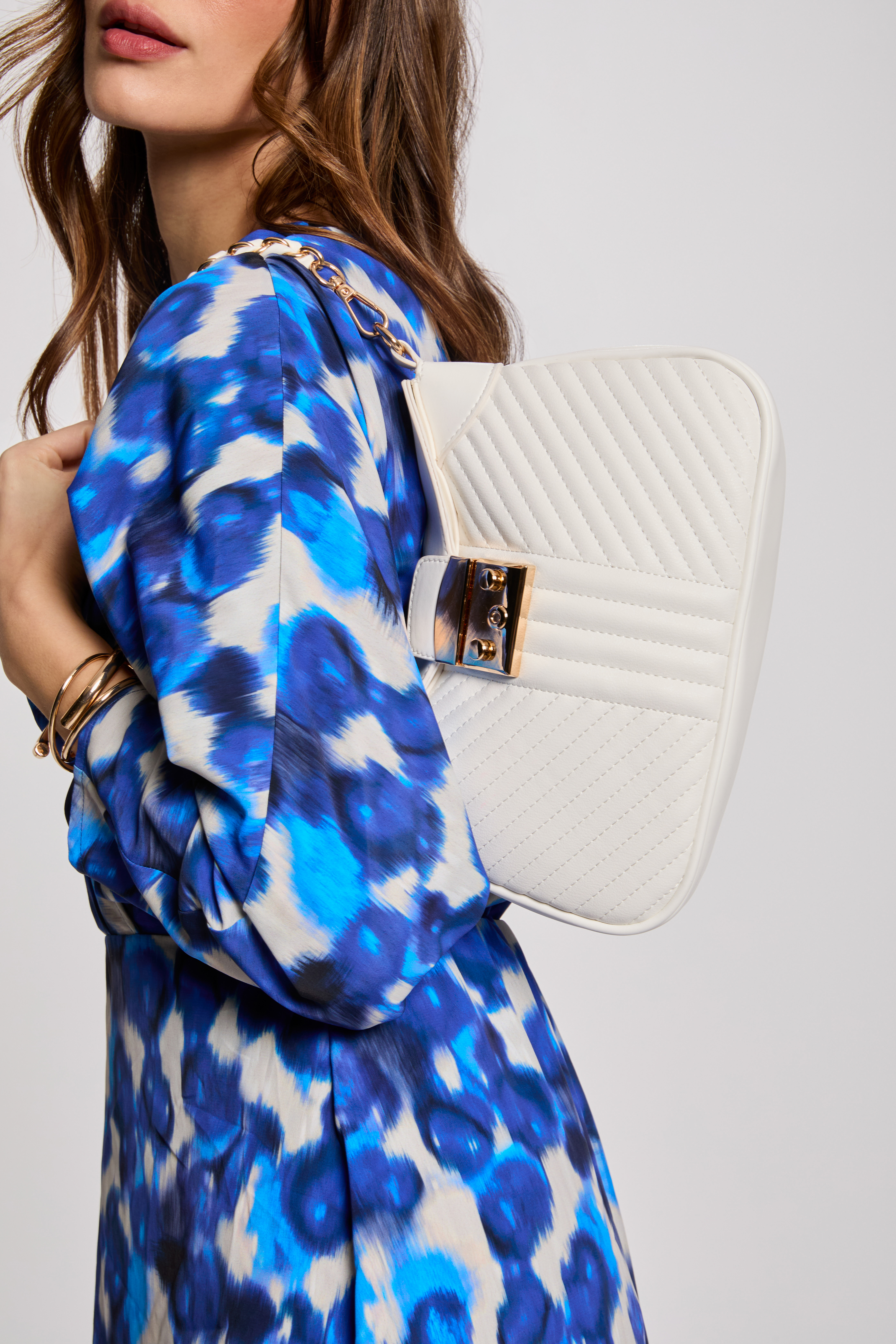 bolso acolchado blanco mujer Bolso acolchado blanco mujer
