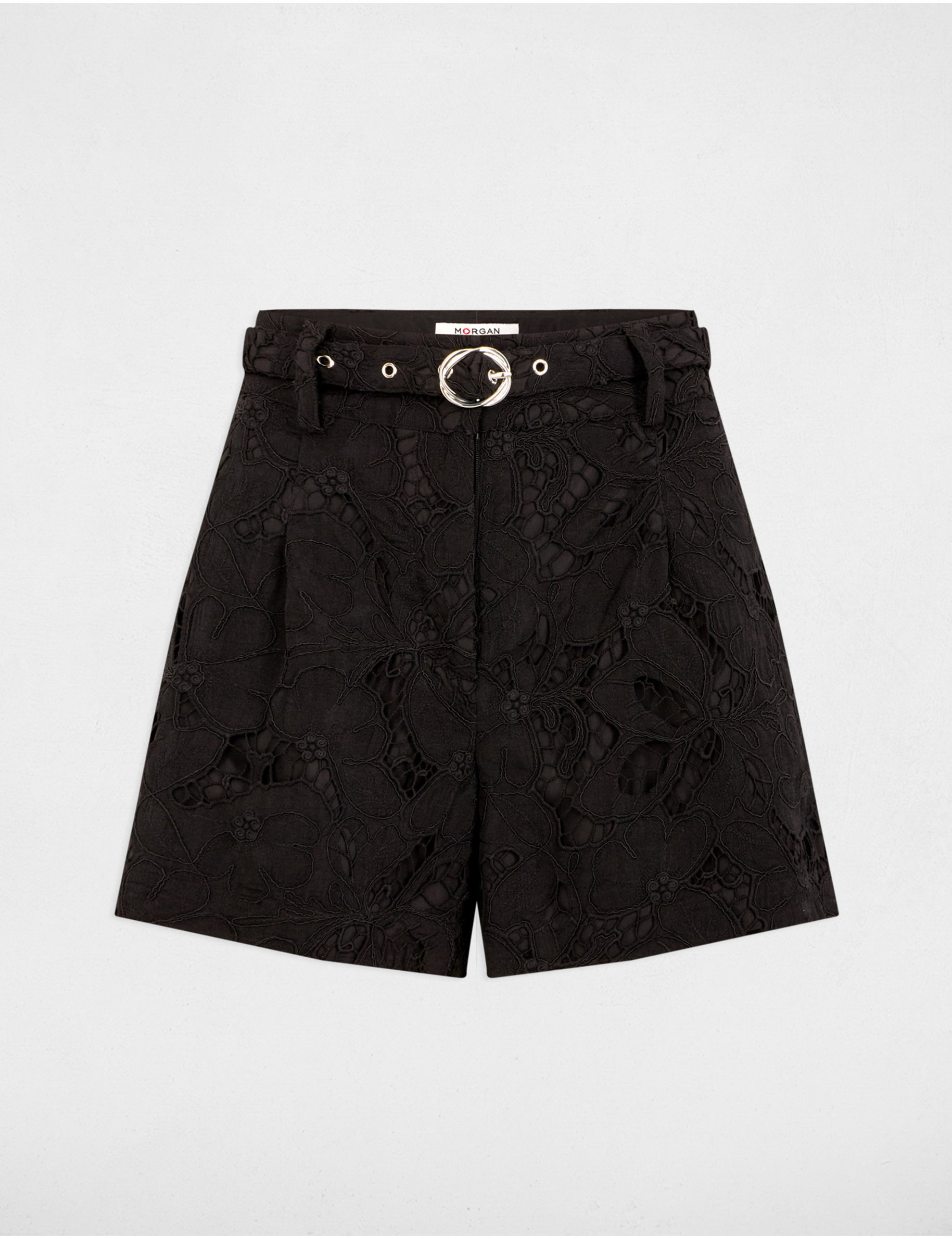 short encaje talle alto negro mujer Short encaje talle alto negro mujer