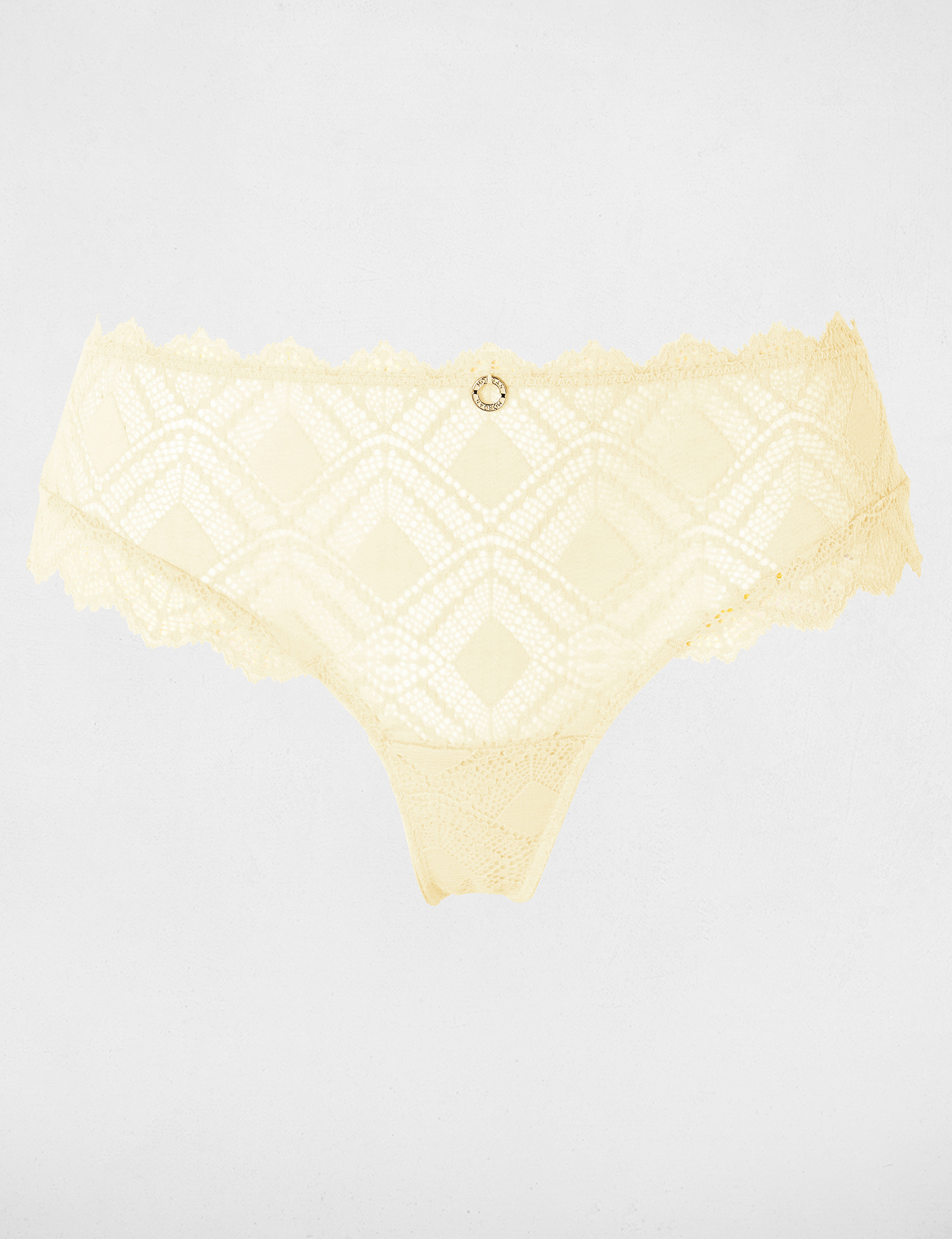 Braguita de encaje amarillo mujer