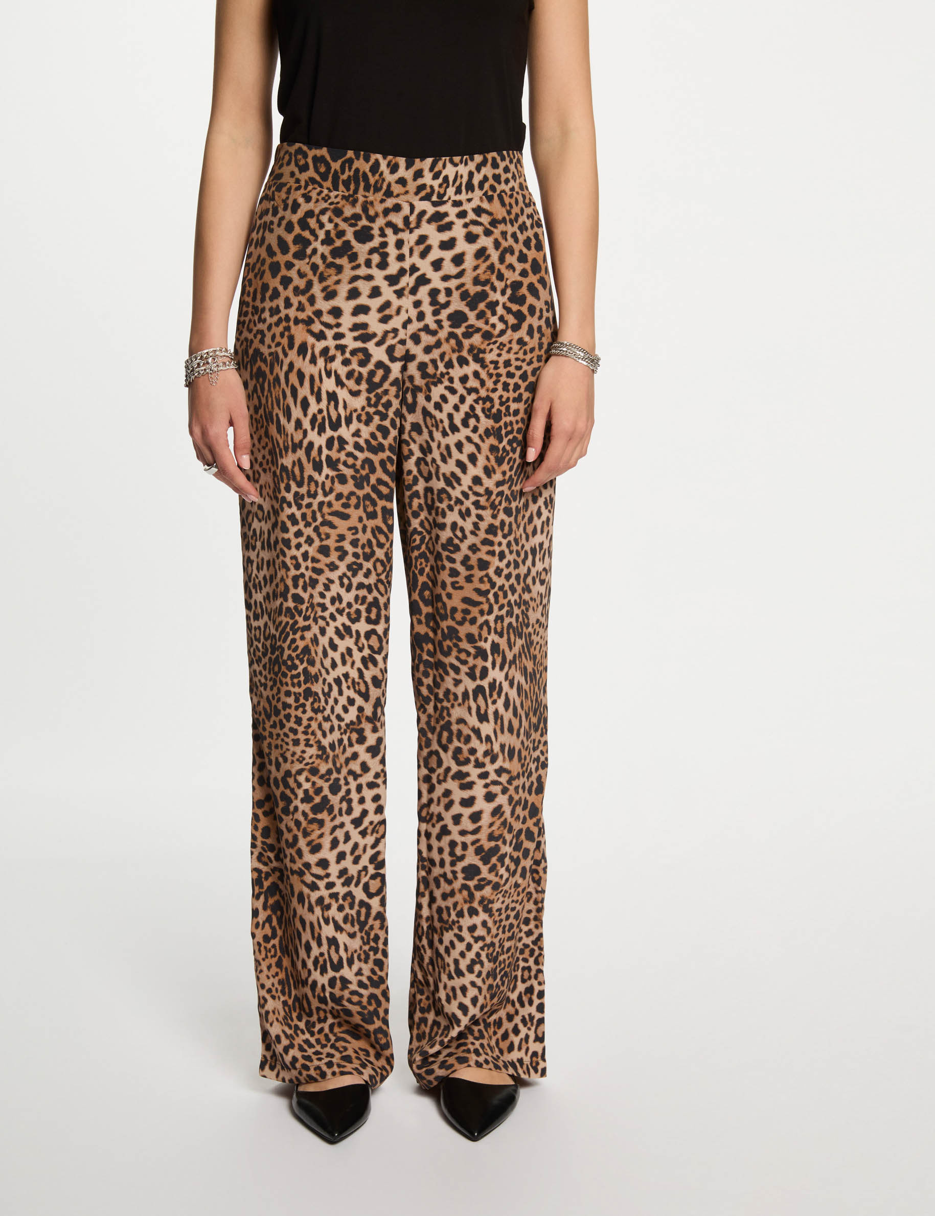 pantalon pernera ancha multicolor mujer Pantalón pernera ancha multicolor mujer