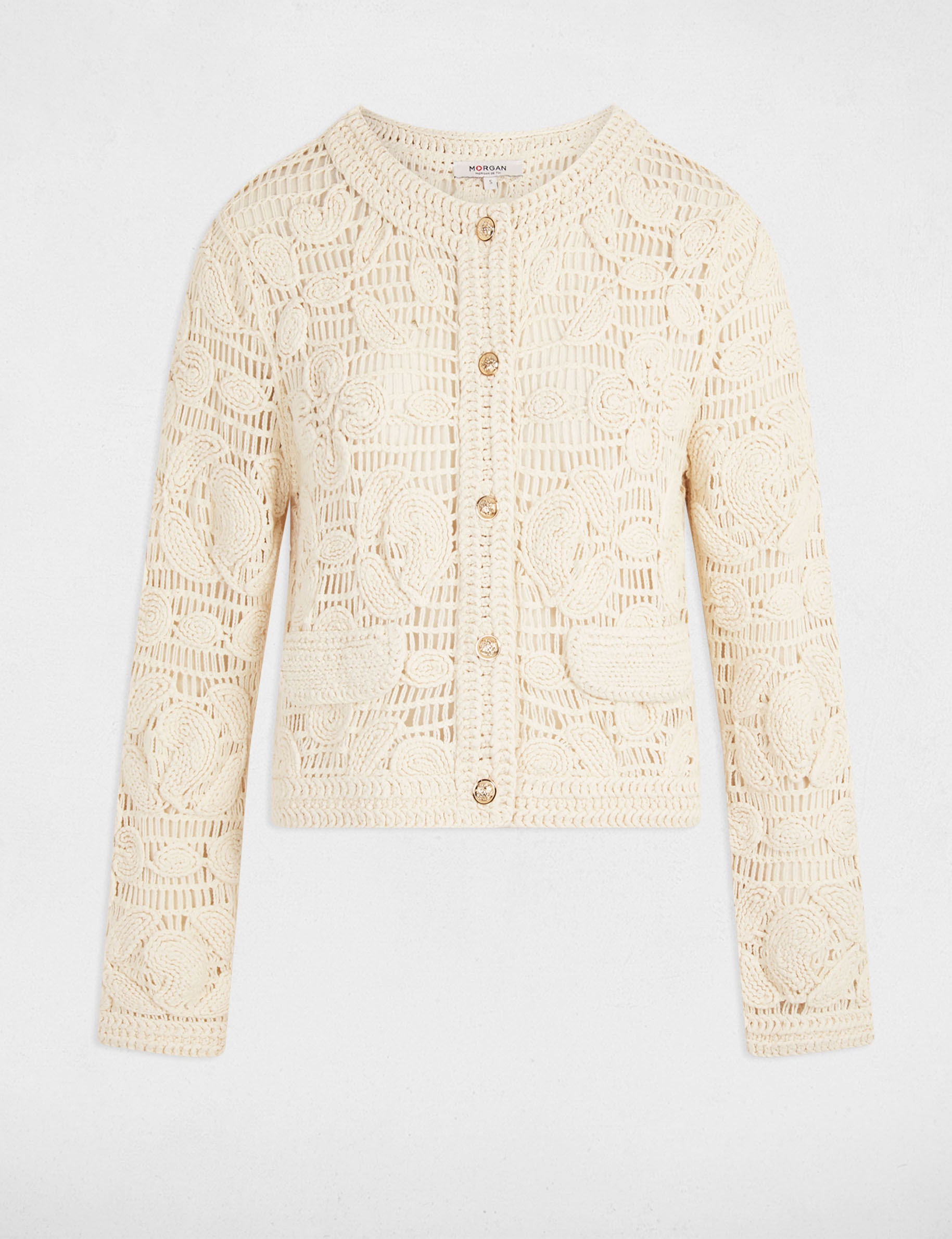 cardigan manga larga marfil mujer Cárdigan manga larga marfil mujer