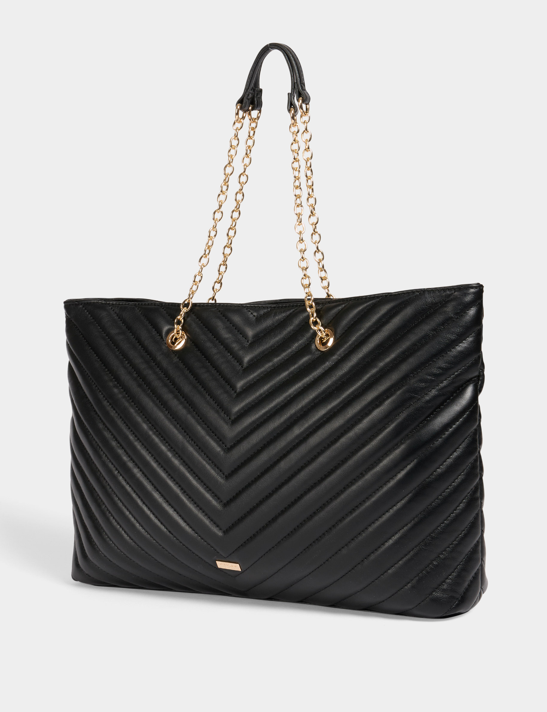 bolso shopper acolchado negro mujer Bolso shopper acolchado negro mujer