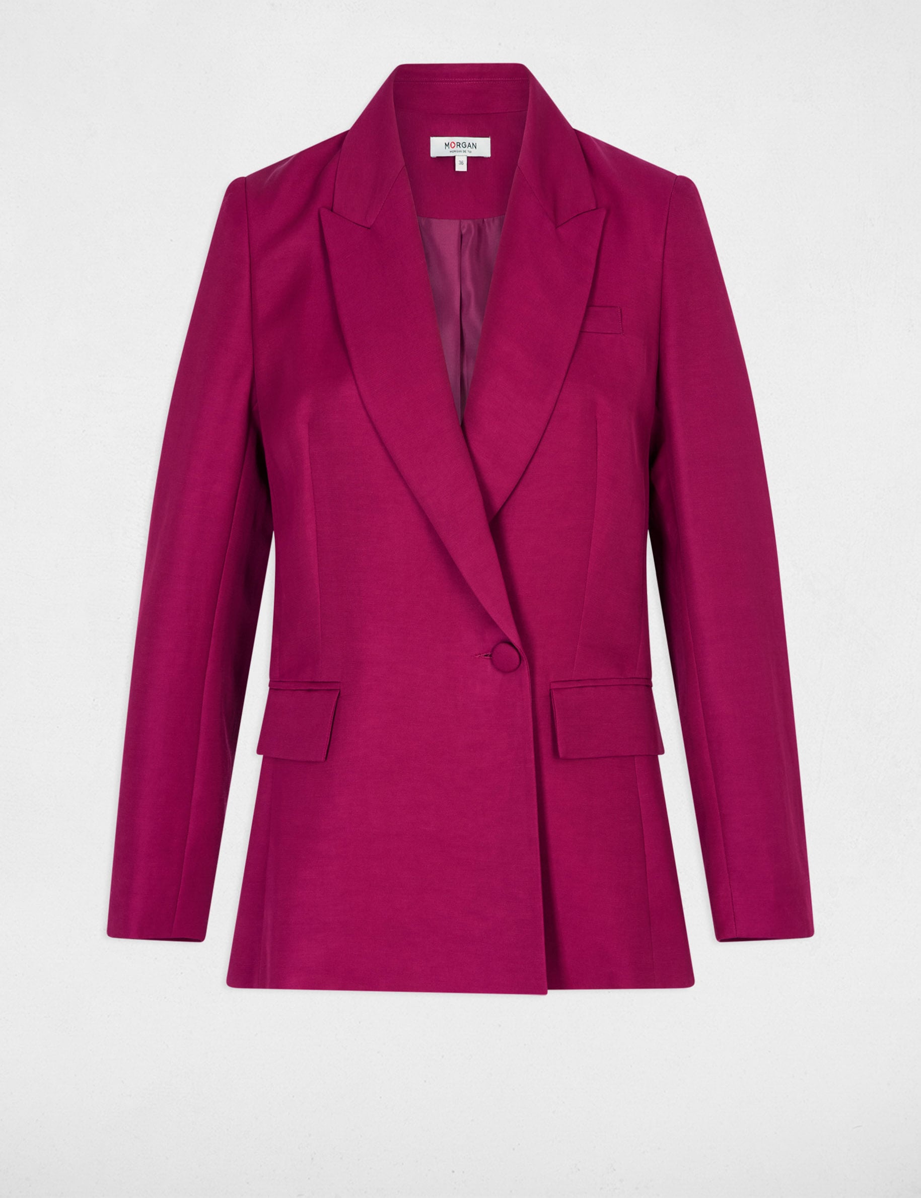 Chaqueta sin mangas ciruela mujer