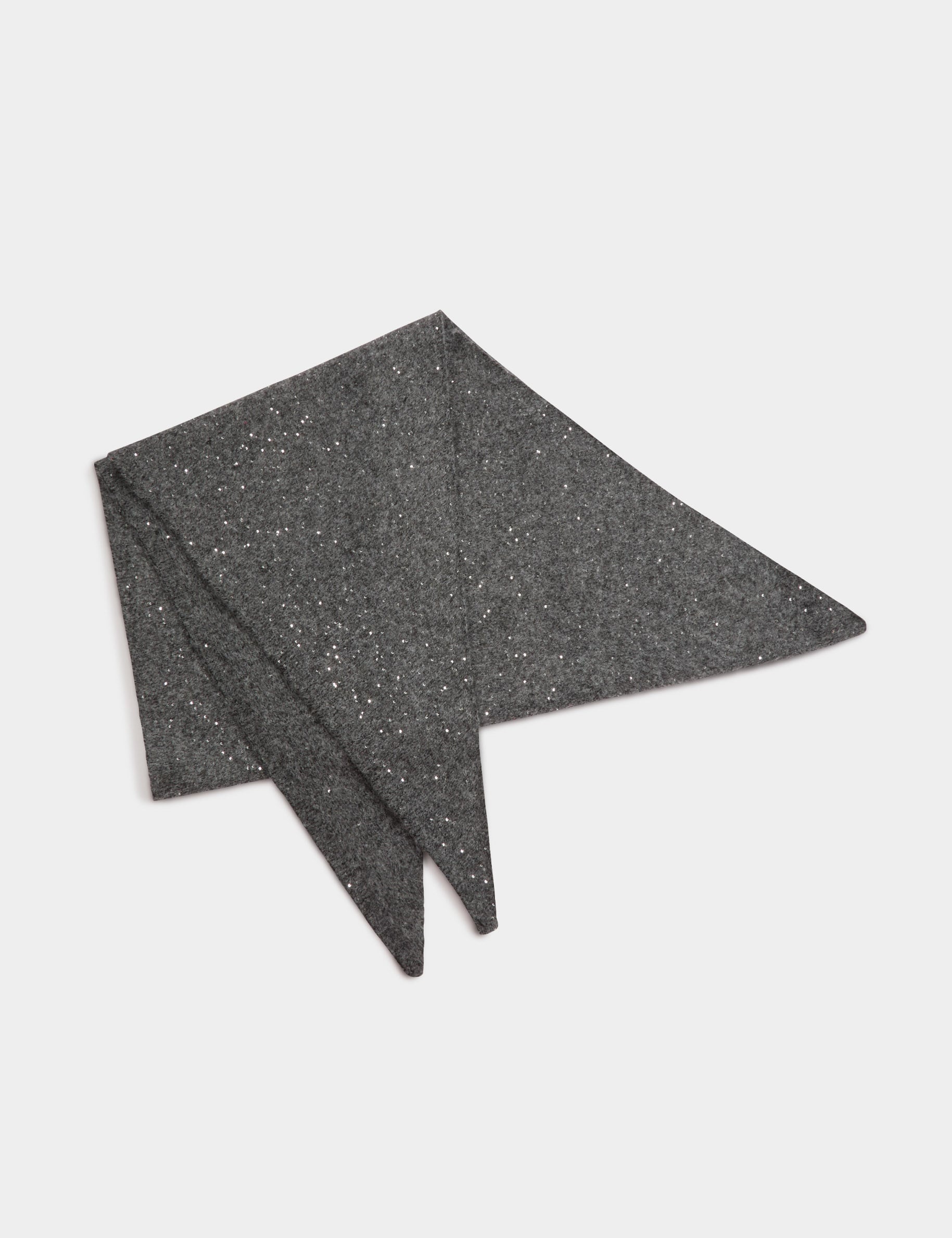 Pa&ntilde;uelo triangular gris moyen mujer