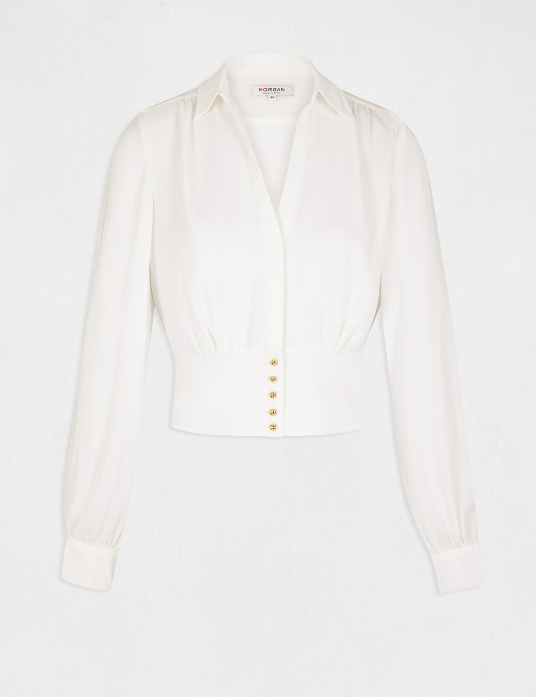 Blusa manga larga crudo mujer Blusa manga larga crudo mujer