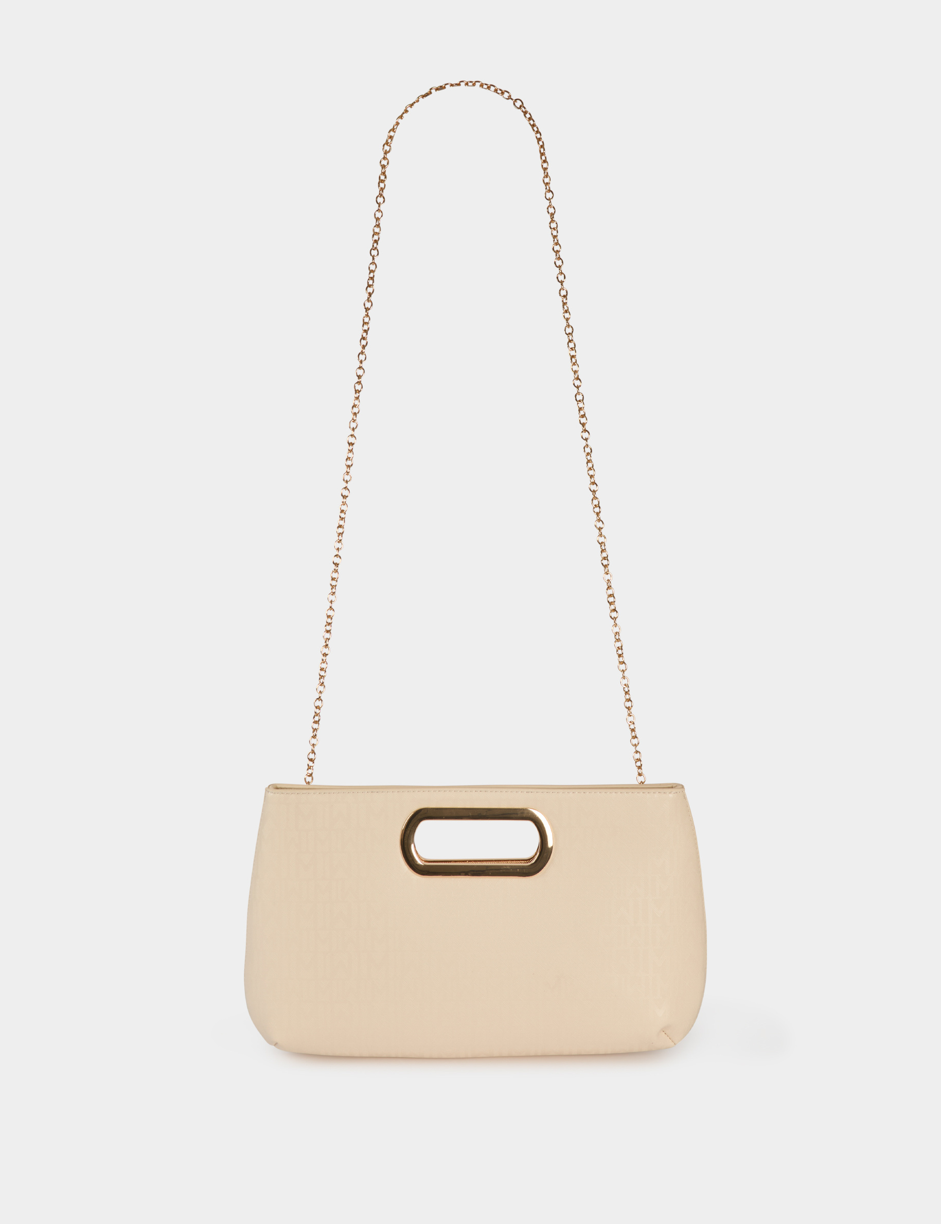 Bolso de polipiel marfil mujer