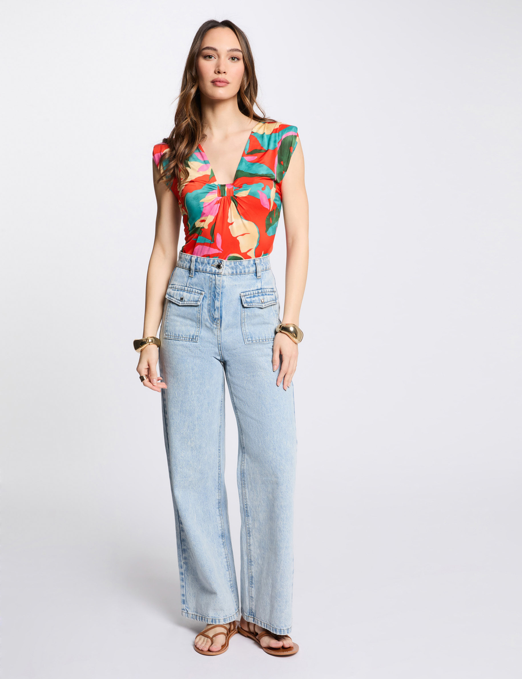 top sin manga multicolor mujer Top sin manga multicolor mujer