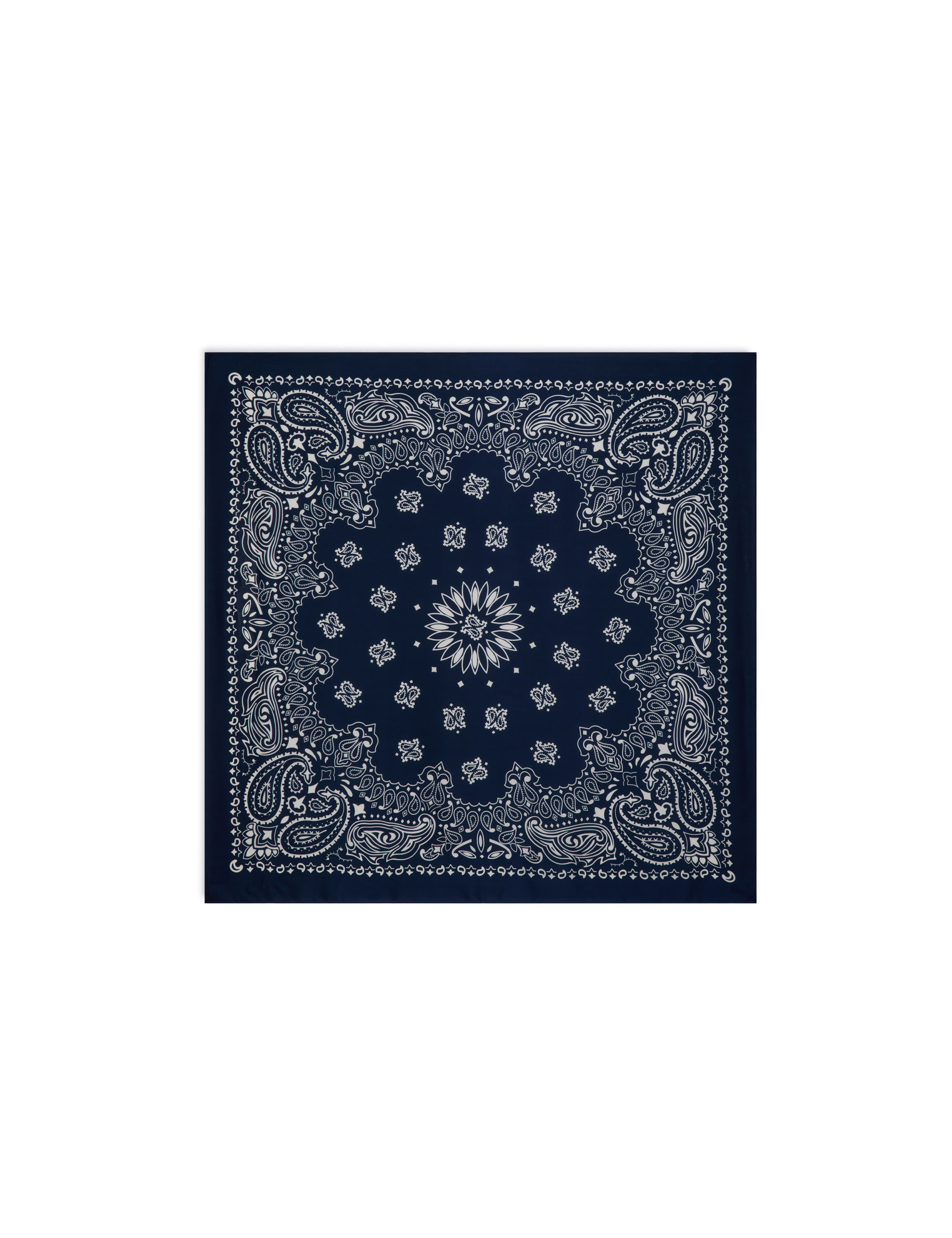 Pa&ntilde;uelo satinado azul marino mujer