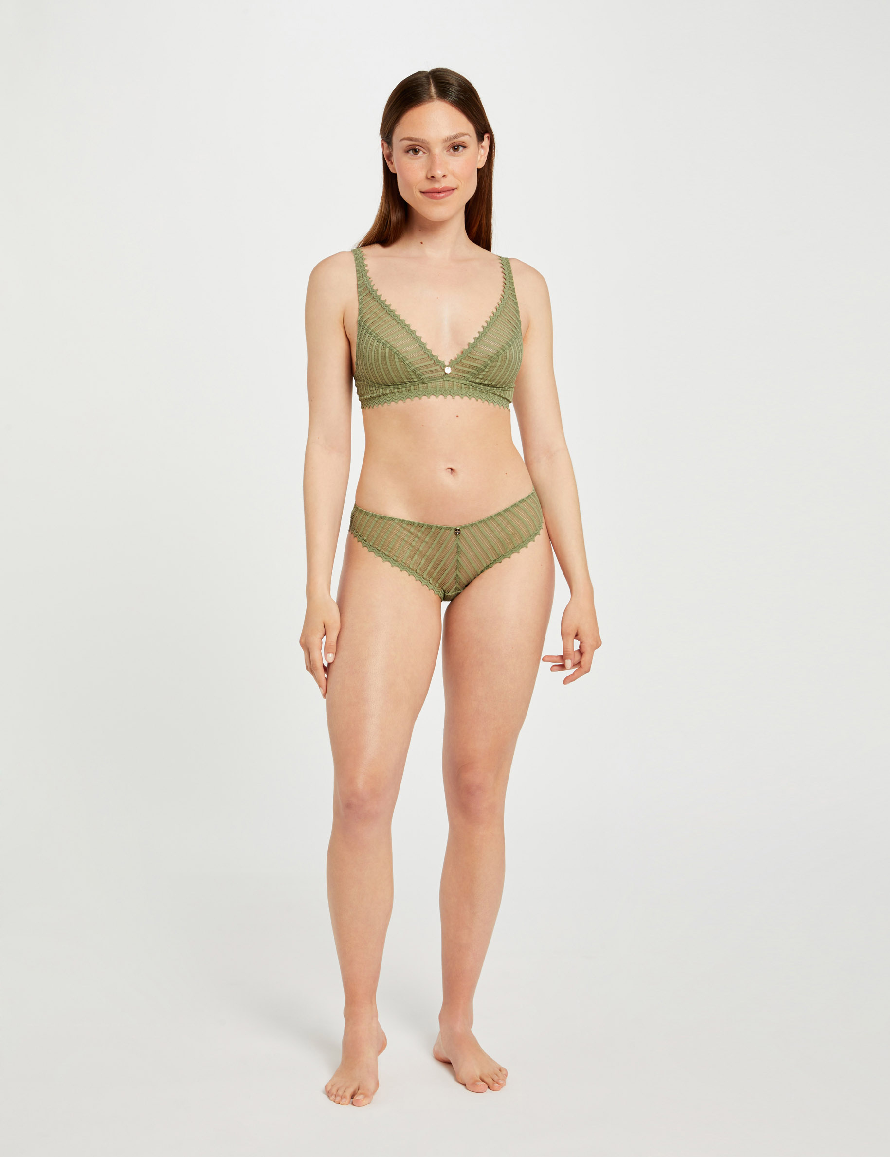 sujetador suave verde caqui mujer Sujetador suave verde caqui mujer