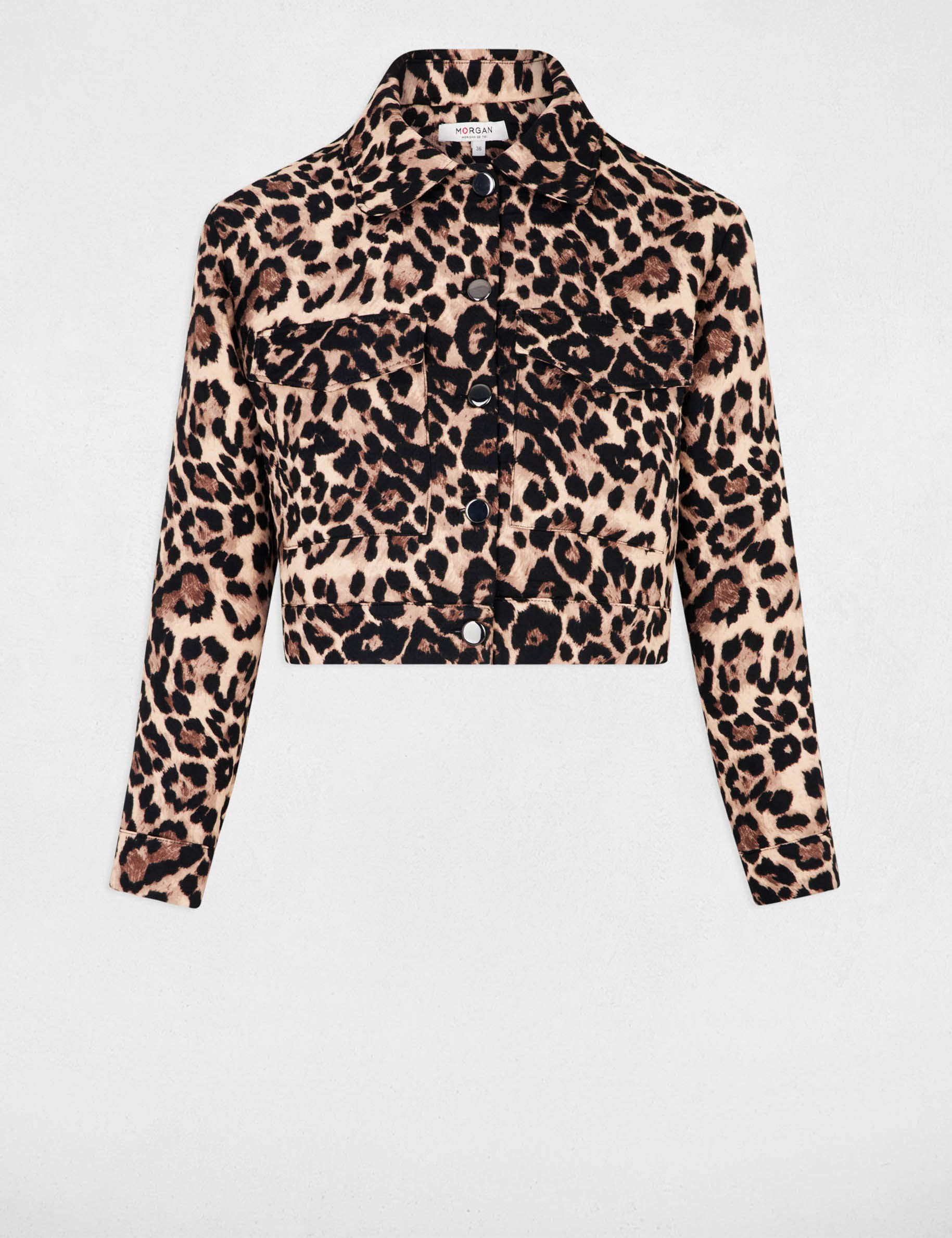 chaqueta corta estampada multicolor mujer Chaqueta corta estampada multicolor mujer