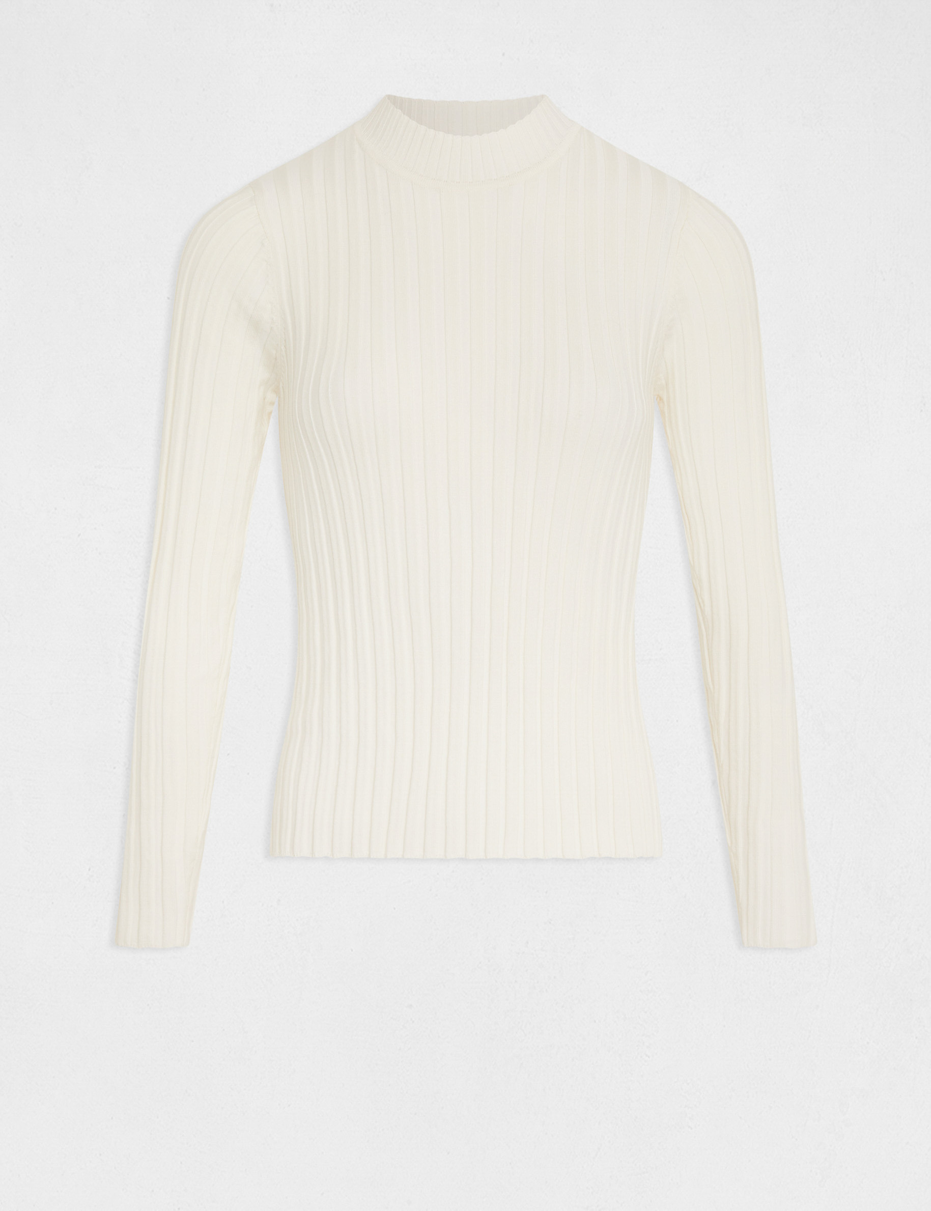 jersey manga larga con espalda abertura marfil mujer Jersey manga larga con espalda abertura marfil mujer