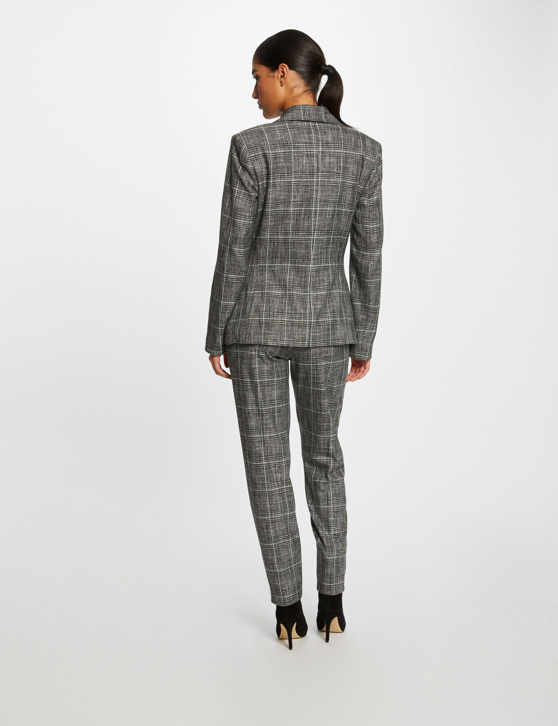 americana city recta estampado cuadros gris moyen mujer Americana city recta estampado cuadros gris moyen mujer