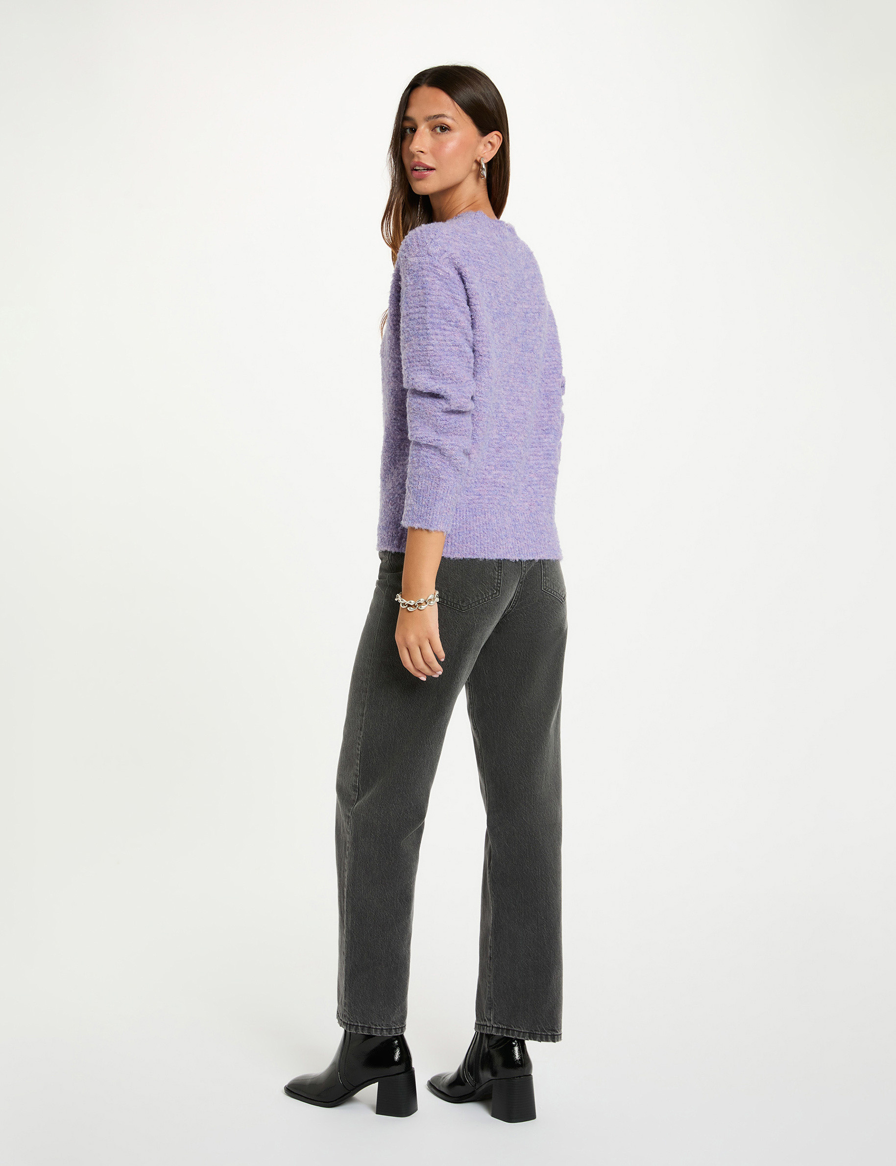 Jersey corto con cuello redondo parma mujer