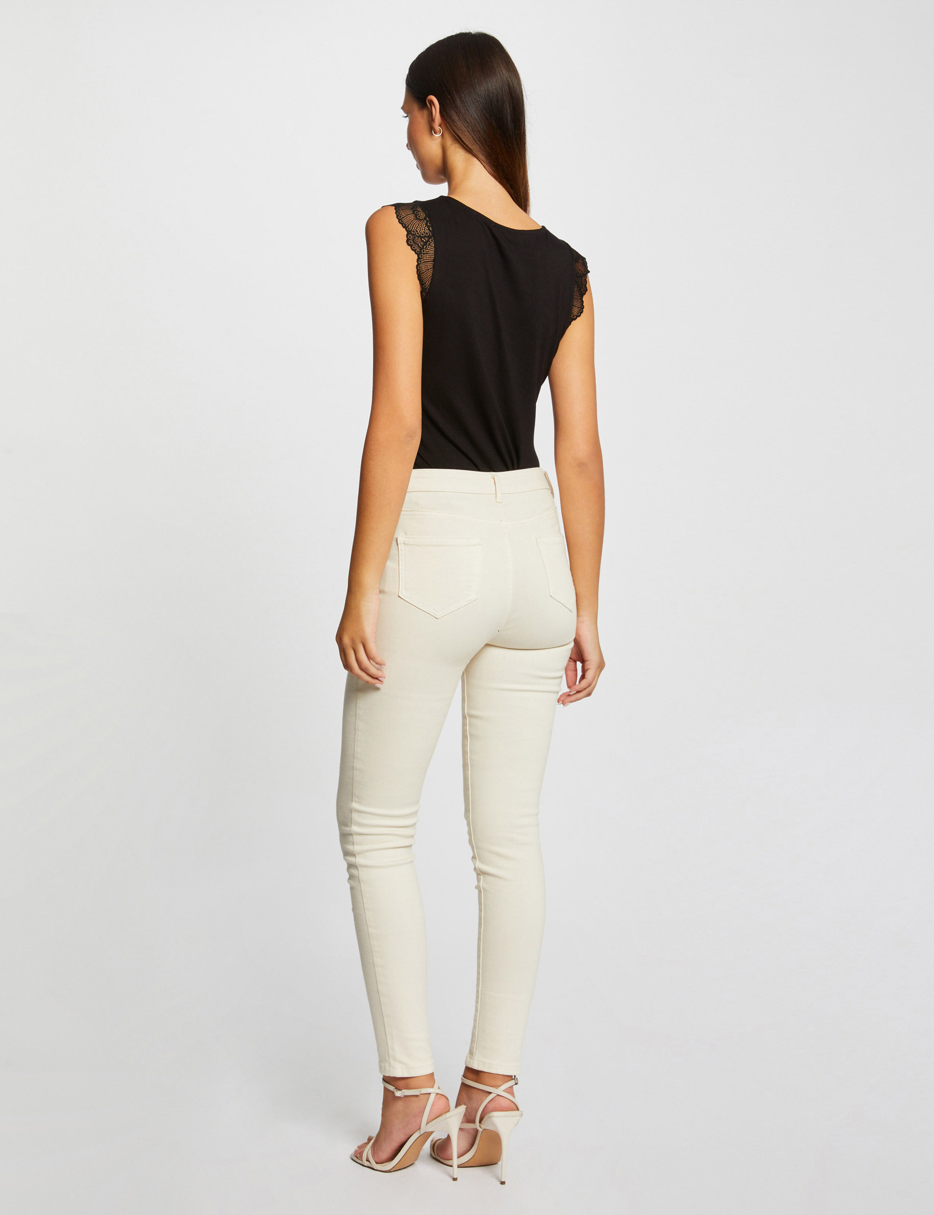 top tirantes anchos detalle cremallera negro mujer Top tirantes anchos detalle cremallera negro mujer