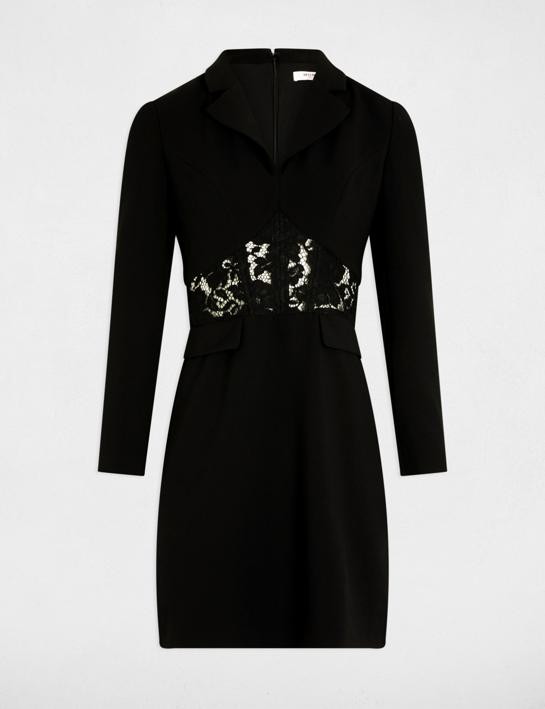 vestido corto ajustado encaje negro mujer Vestido corto ajustado encaje negro mujer