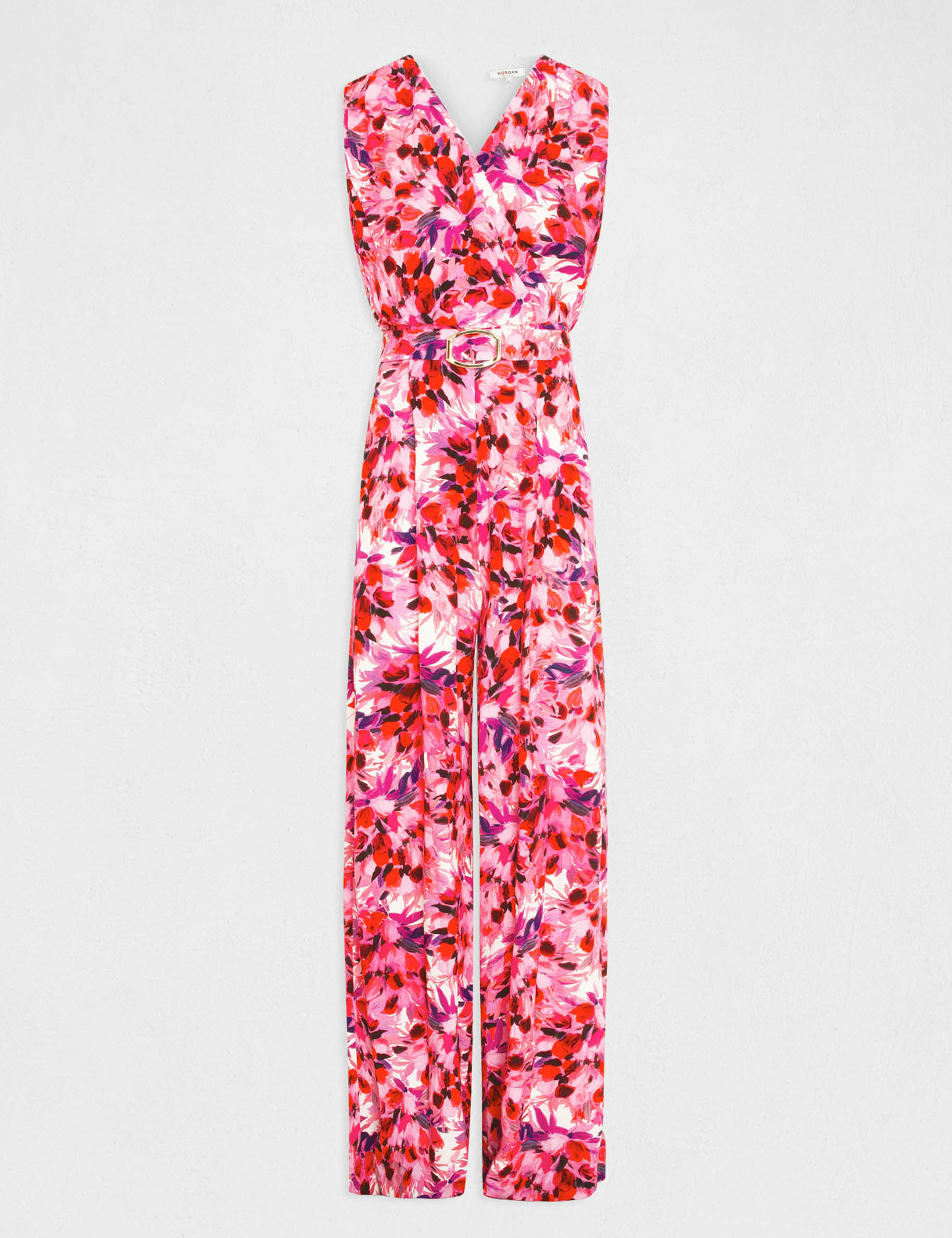mono largo de pernera ancha estampado multico mujer Mono largo de pernera ancha estampado multico mujer