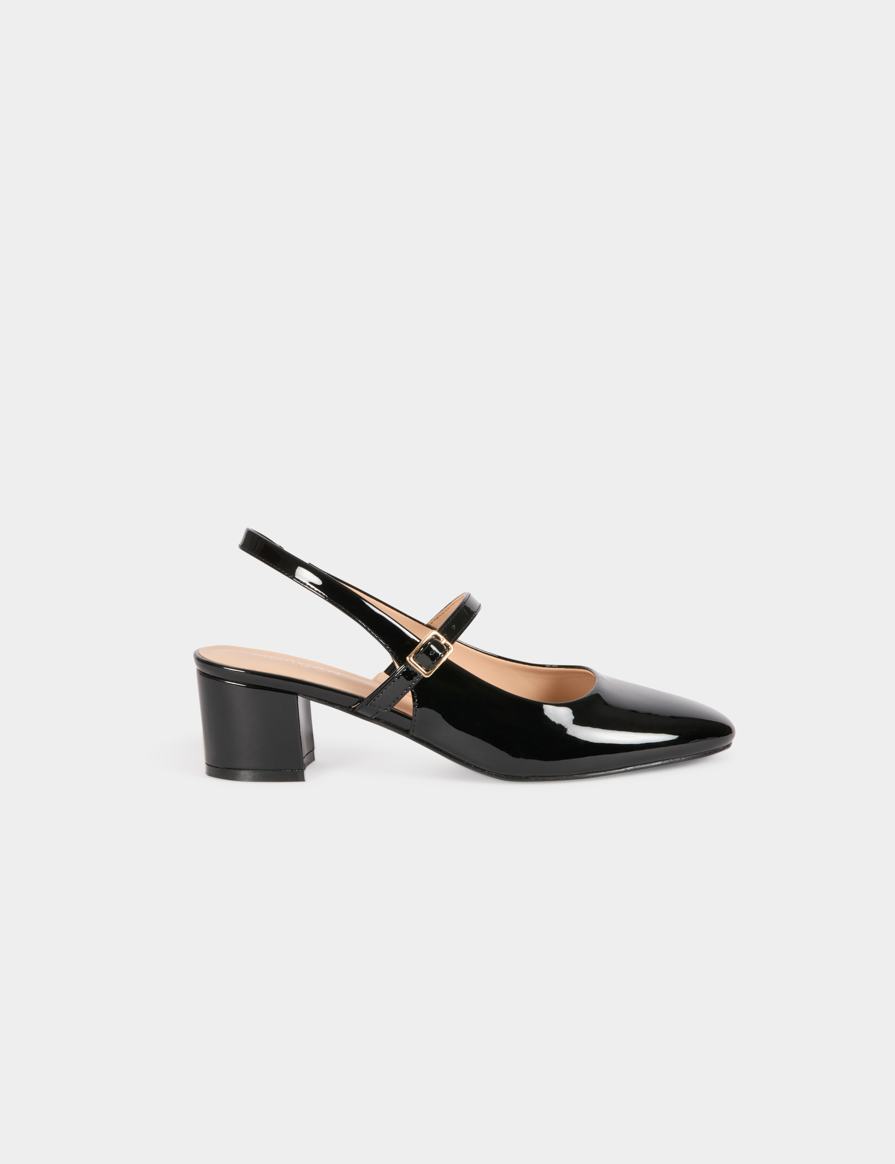 Sandalias de tac&oacute;n negro mujer