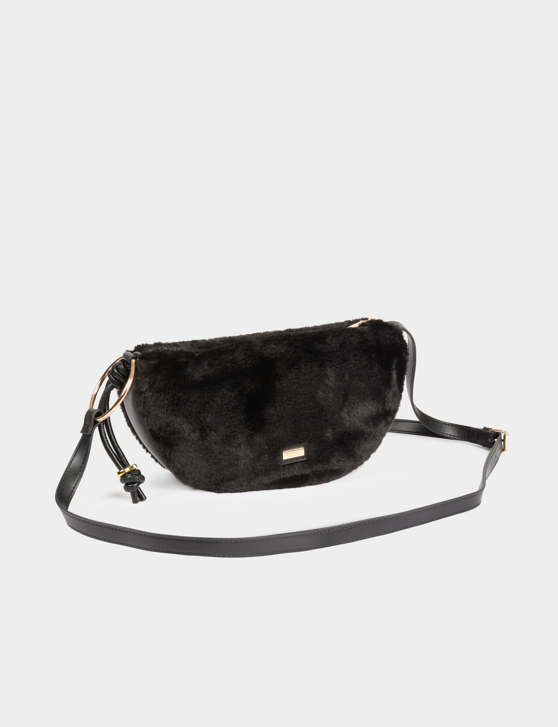 Bolso media luna negro mujer