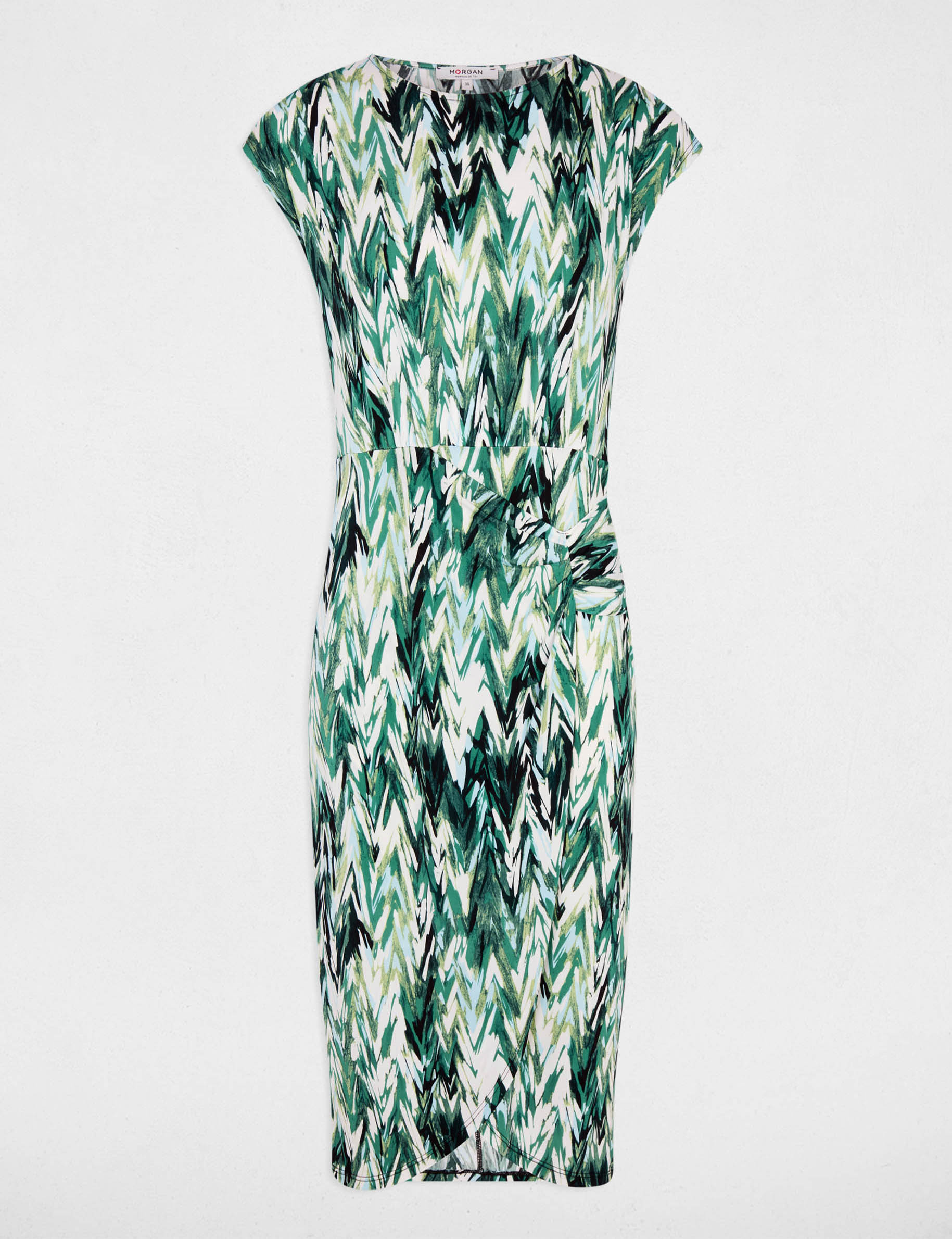 Vestido recto estampado multicolor mujer