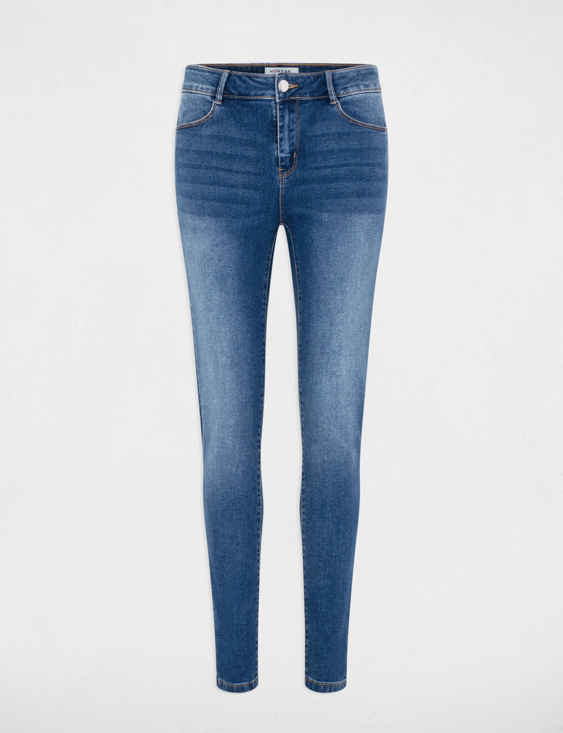 vaquero slim talle estandar denim stone mujer Vaquero slim talle estándar denim stone mujer