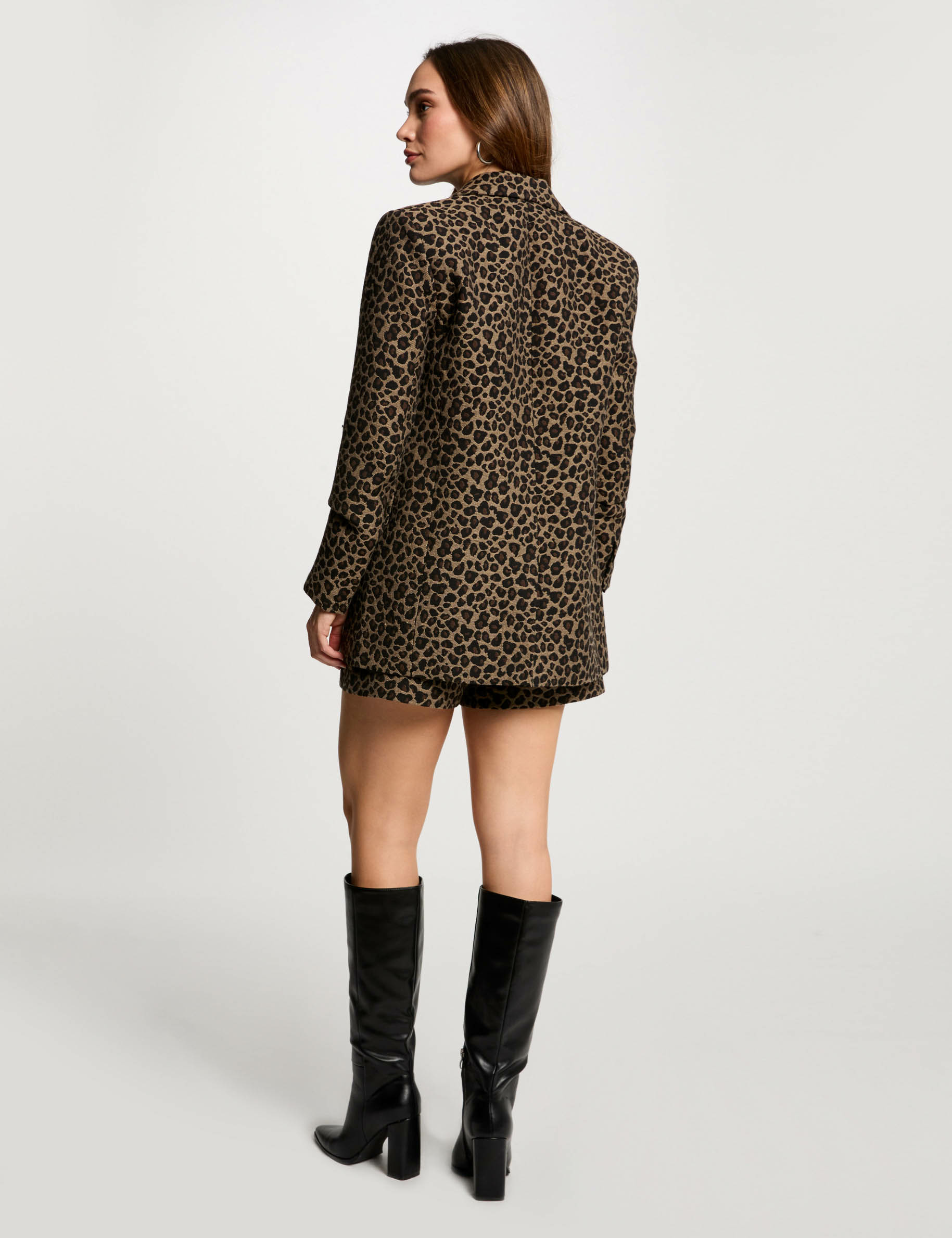 chaqueta estampado leopardo multicolor mujer Chaqueta estampado leopardo multicolor mujer