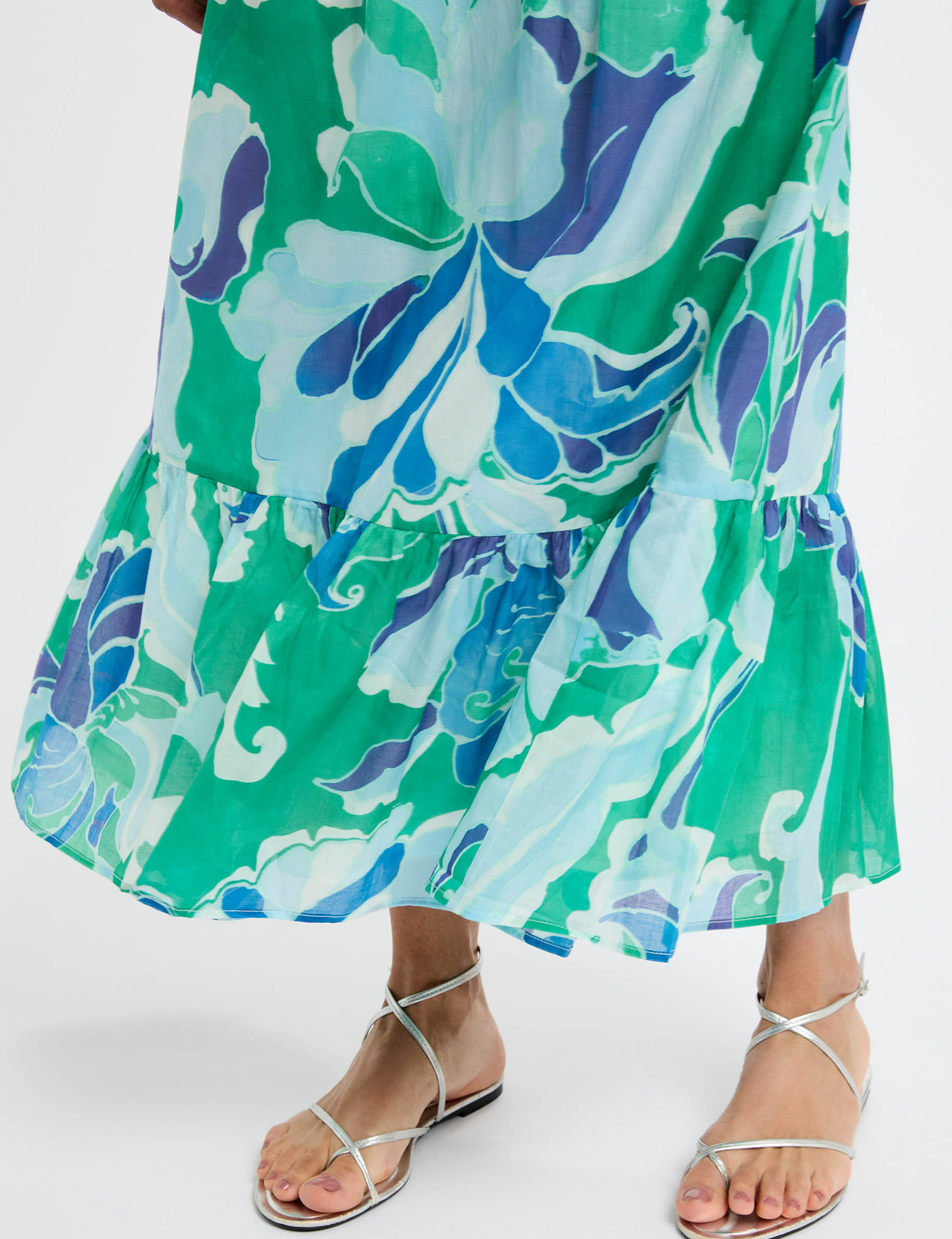 falda larga estampada multicolor mujer Falda larga estampada multicolor mujer