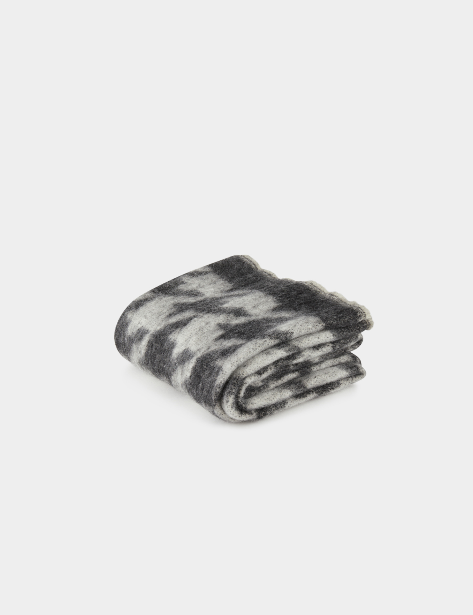 bufanda estampado pata de gallo gris moyen mujer Bufanda estampado pata de gallo gris moyen mujer