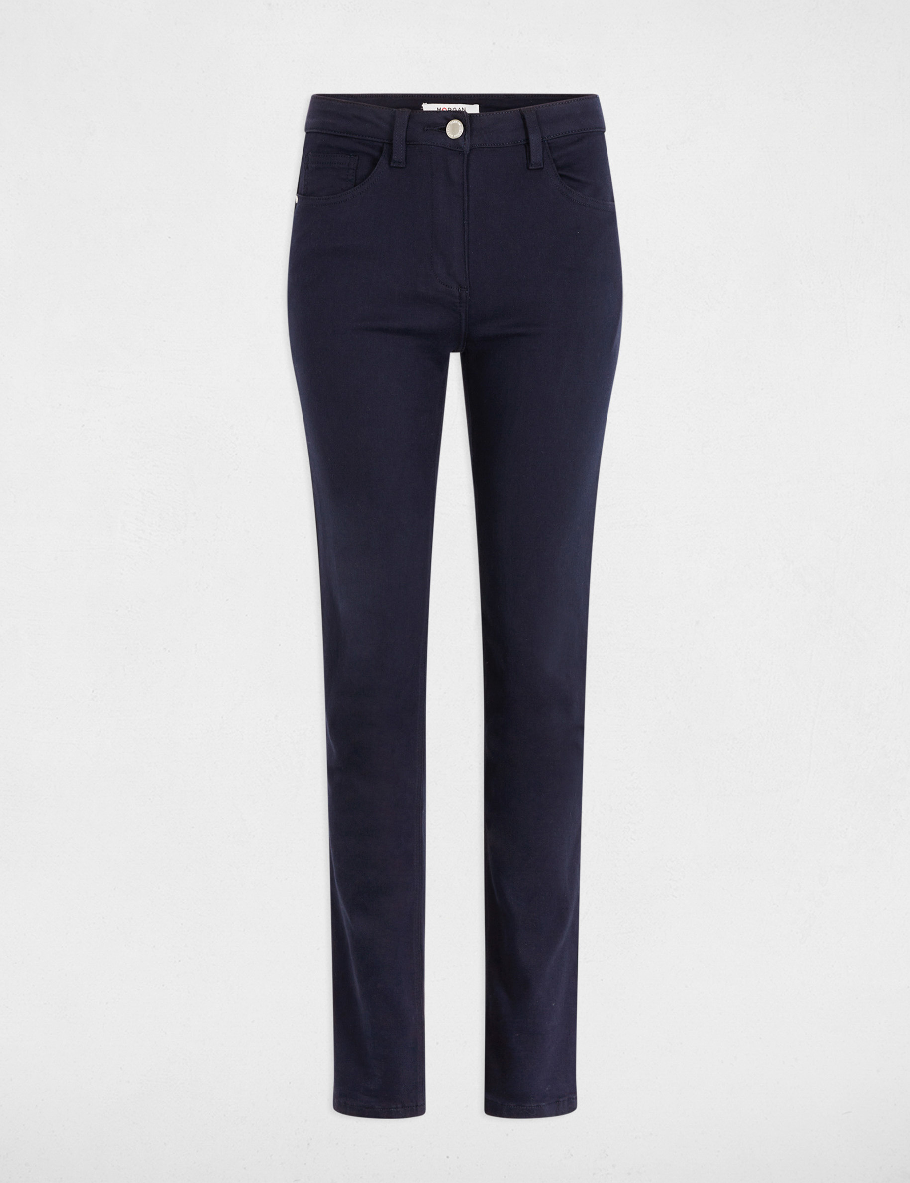 pantalon recto azul marino mujer Pantalón recto azul marino mujer