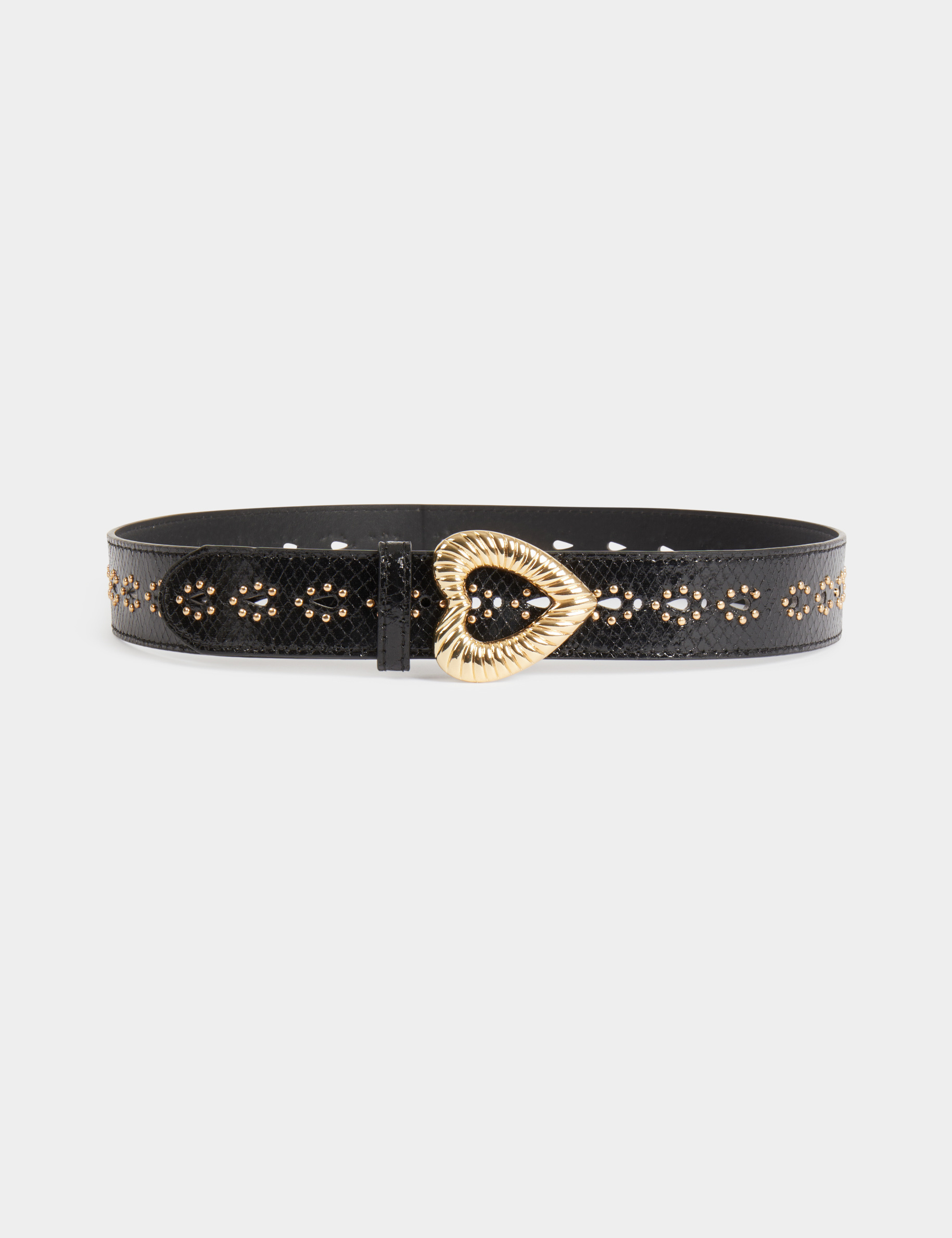 cinturon hebilla de corazon negro mujer Cinturón hebilla de corazón negro mujer