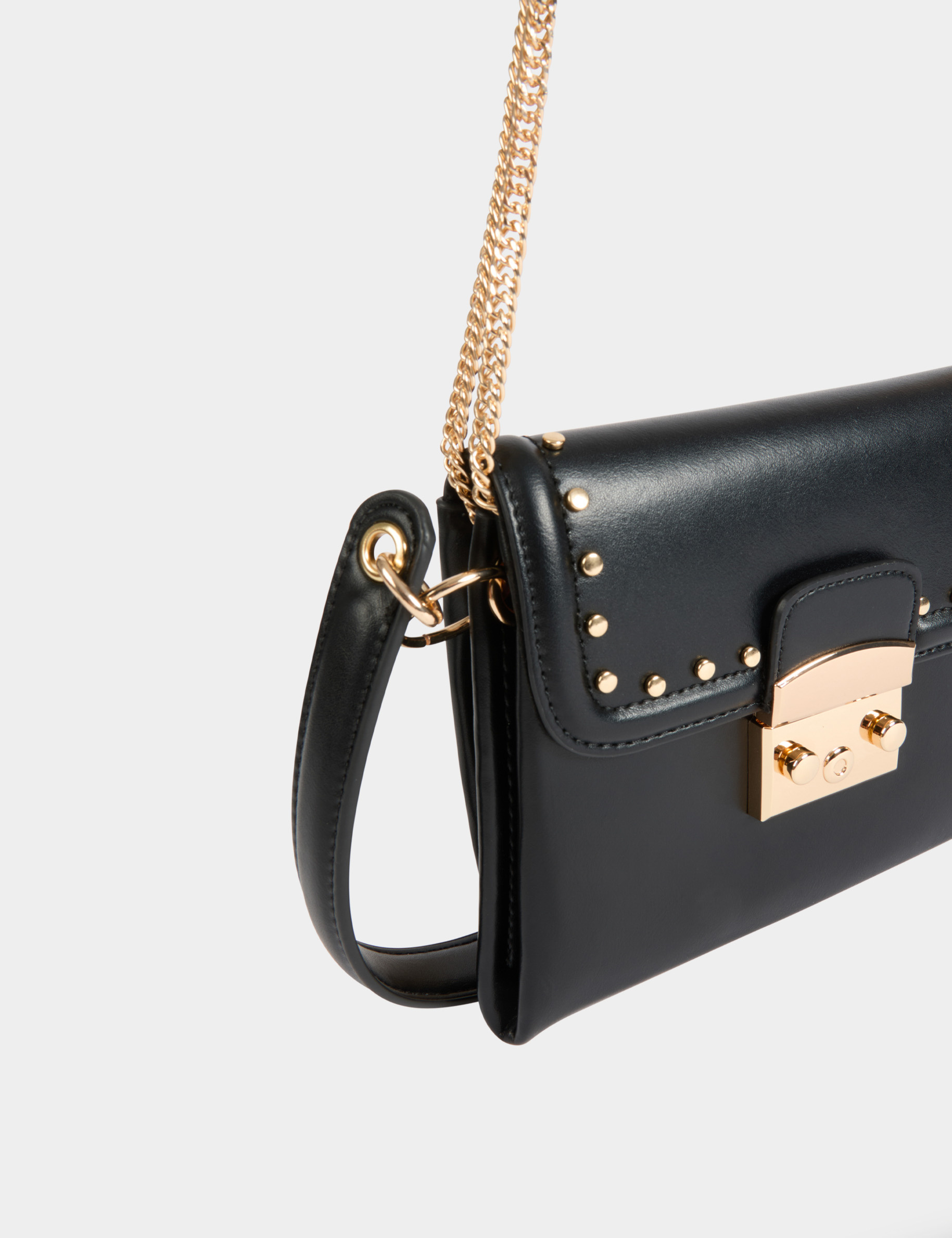 bolso bandolera y tachuelas negro mujer Bolso bandolera y tachuelas negro mujer