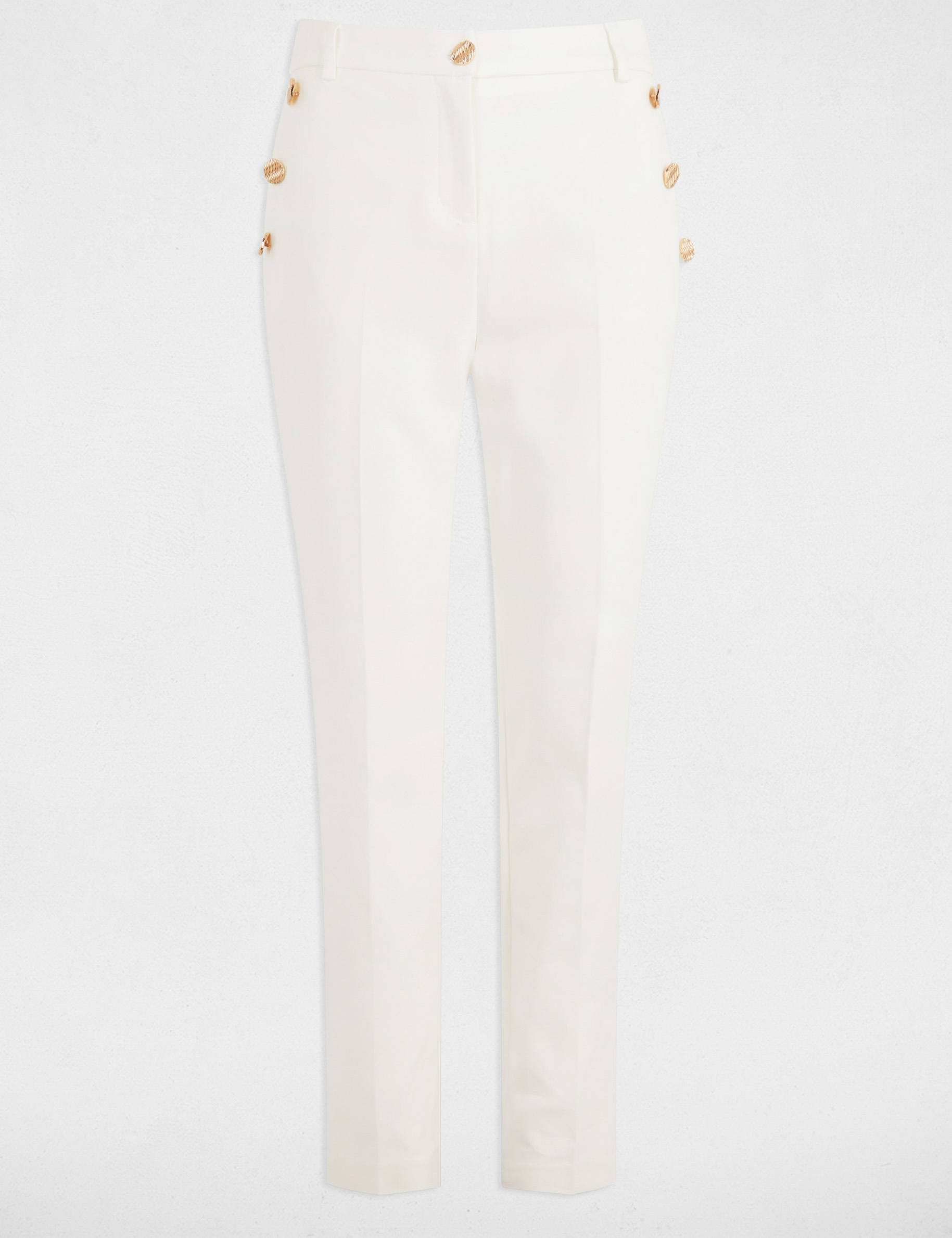 pantalon cigarette blanco mujer Pantalón cigarette blanco mujer