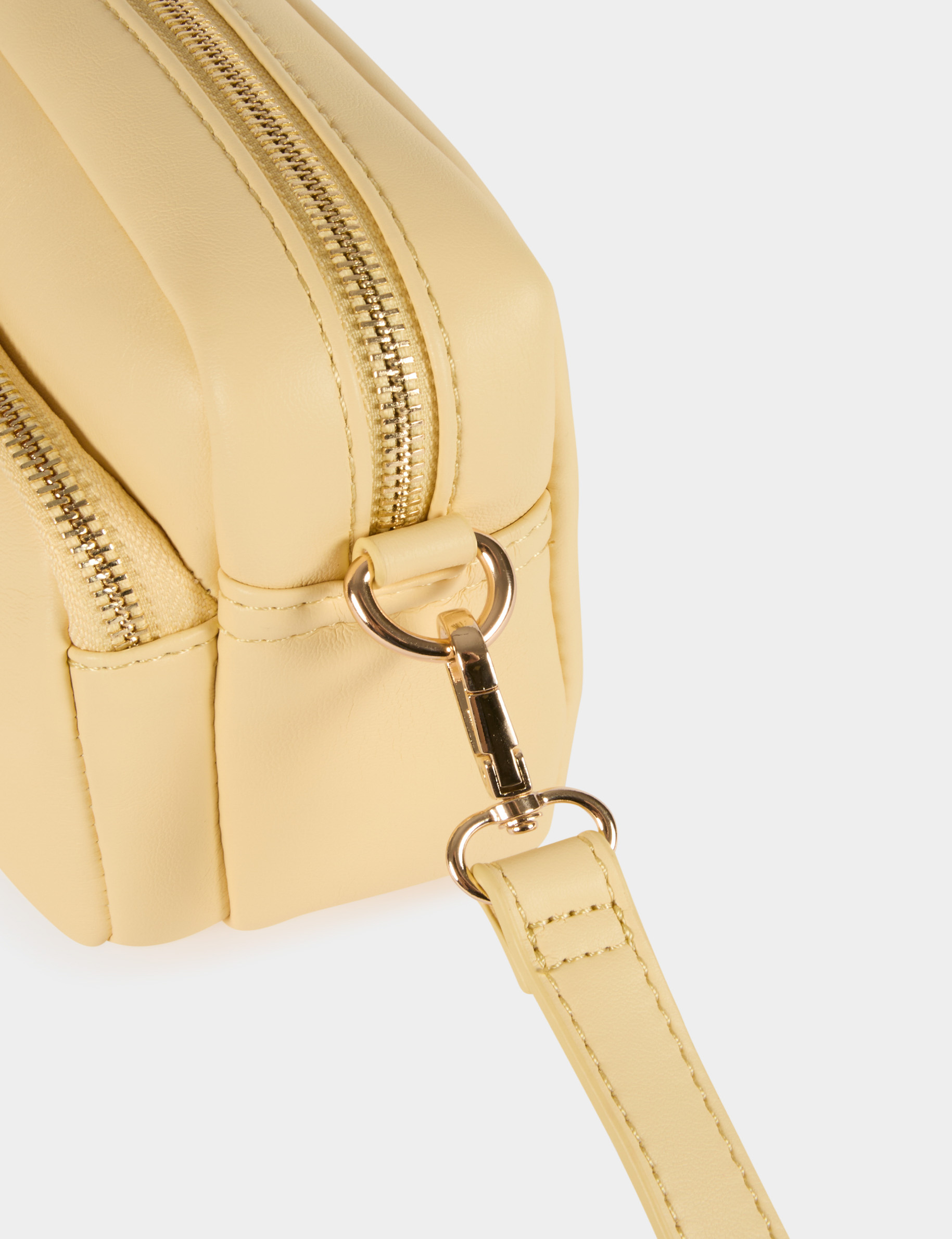 Bolso bandolera de polipiel amarillo pastel mujer