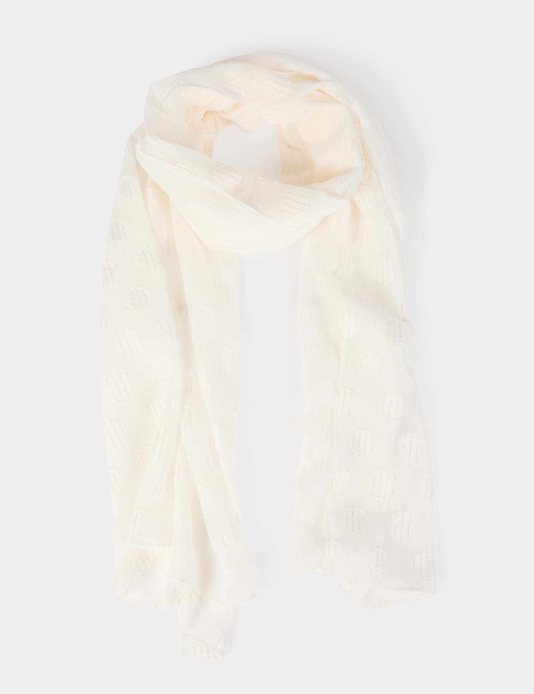 fular estampado de lunares blanco mujer Fular estampado de lunares blanco mujer