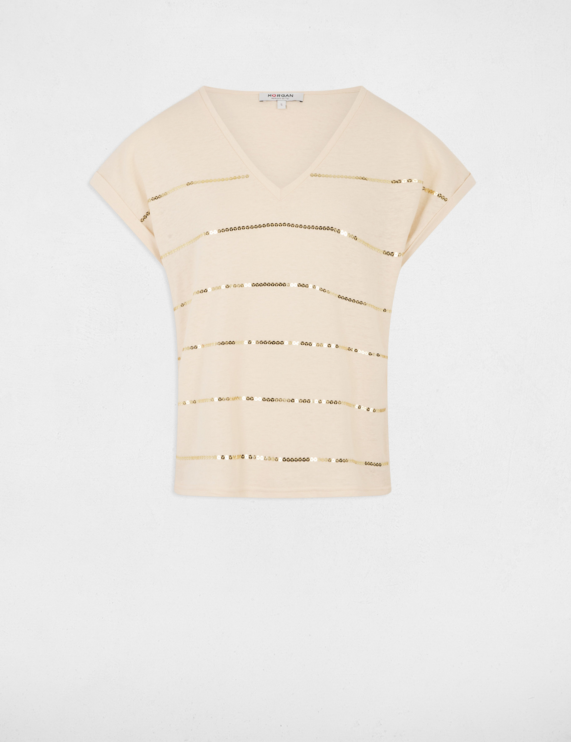 camiseta manga corta creme mujer Camiseta manga corta creme mujer