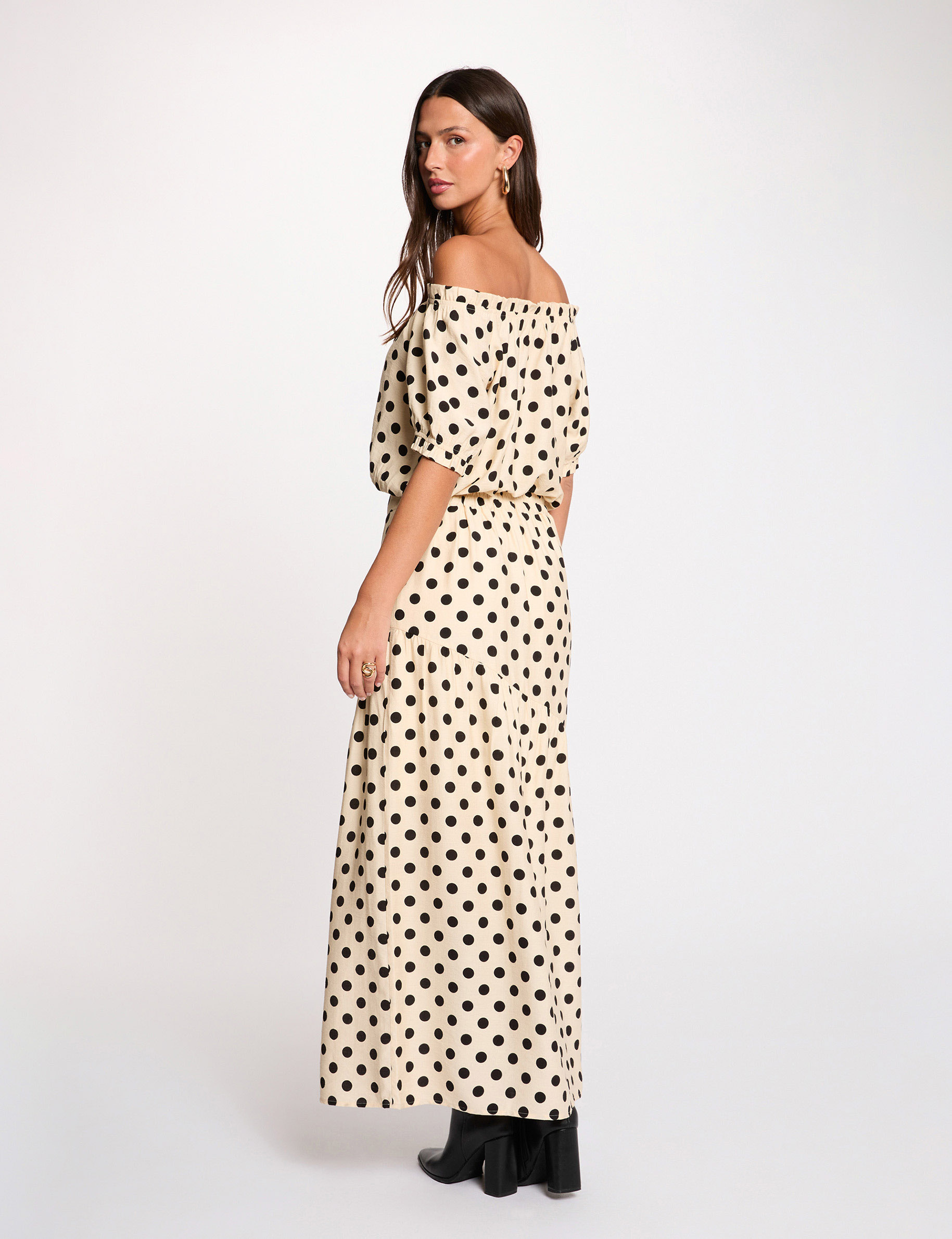 Falda larga ajustada multicolor mujer
