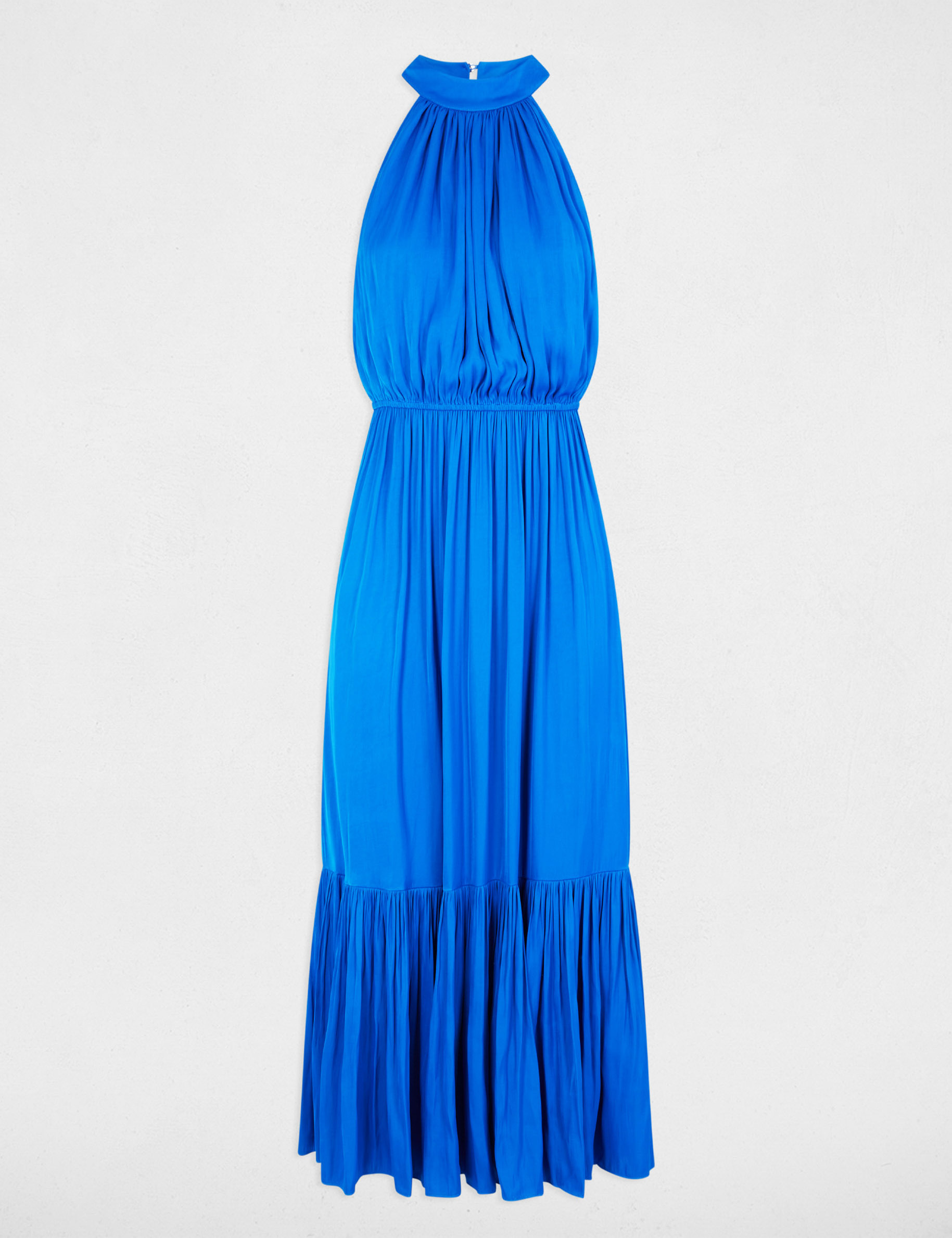 vestido largo acampanado holgado azul electrico mujer Vestido largo acampanado holgado azul eléctrico mujer